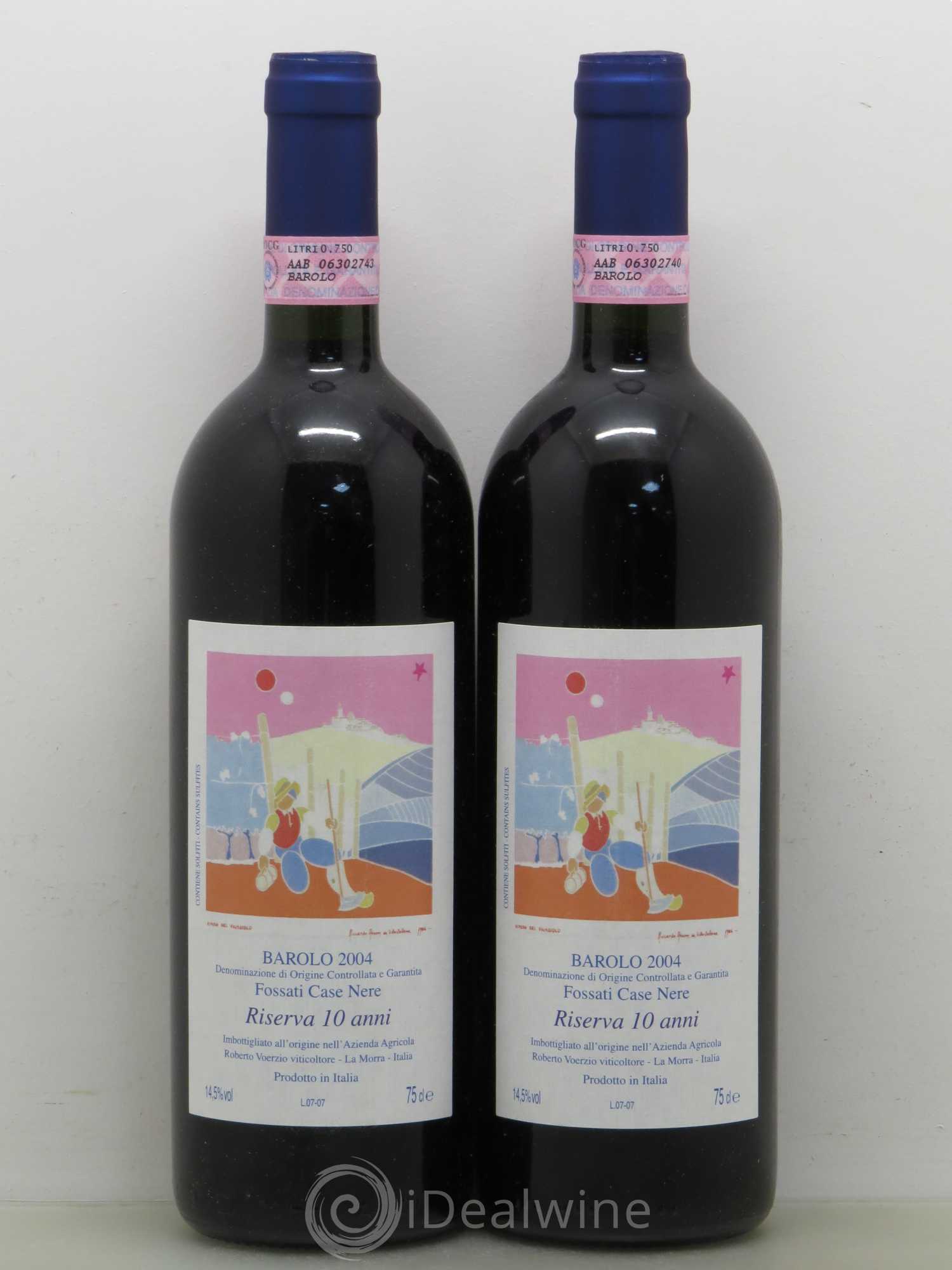 Barolo Fossati Case Nere Riserva di 10 Anni Voerzio 2004 - Posten von 2 Flaschen - 0