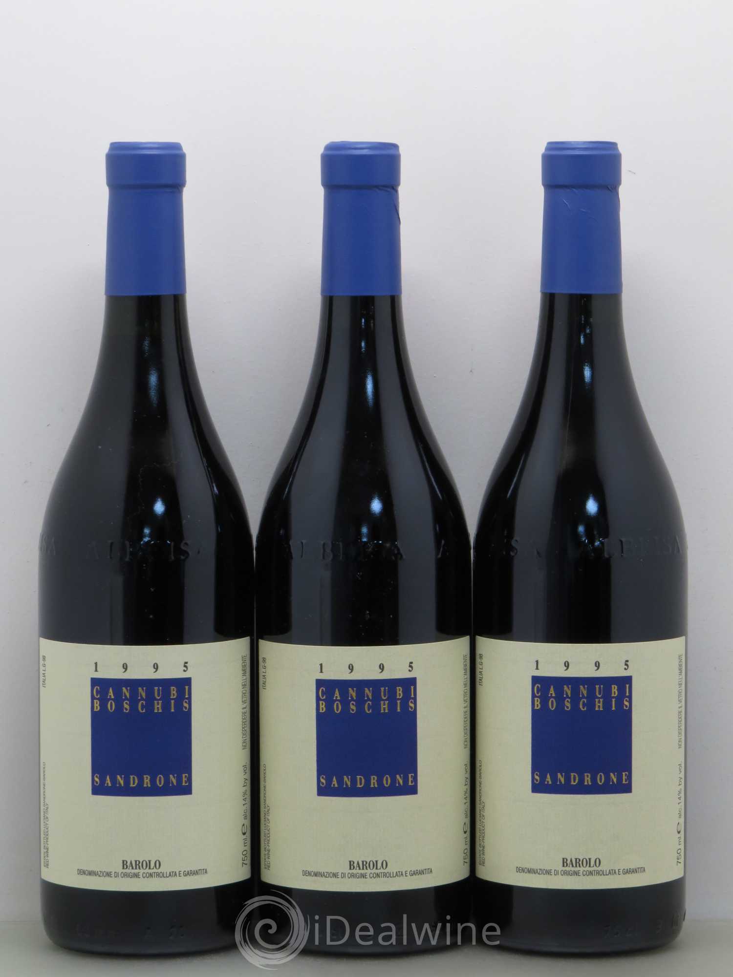 Barolo DOCG Aleste (anciennement Cannubi Boschis) Luciano Sandrone 1995 - Lot de 3 bouteilles - 0