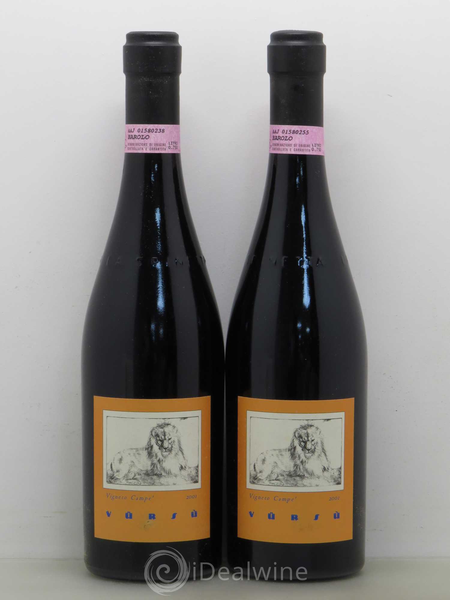 Barolo DOCG Vursü Campe della Spinetta Vigneto Campe 2001 - Posten von 2 Flaschen - 0