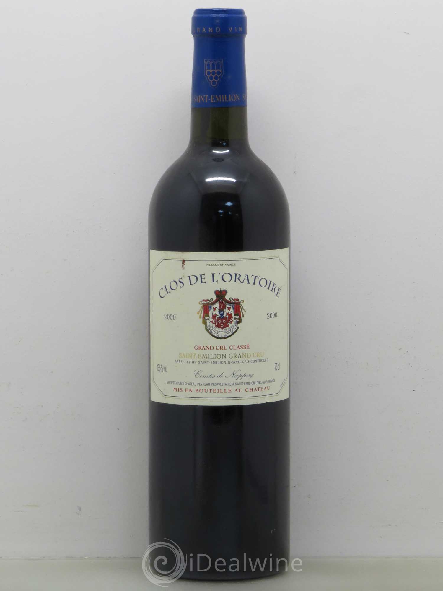 Clos de l'Oratoire Grand Cru Classé 2000 - Lot de 1 bouteille - 0