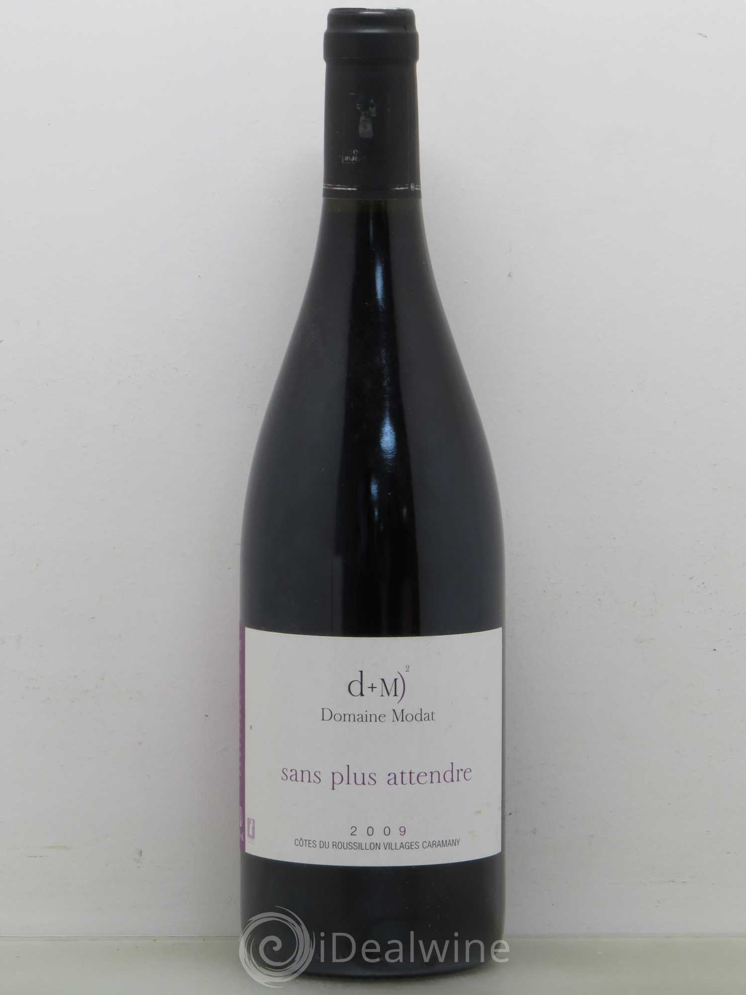 Côtes du Roussillon Village Caramany Sans Plus Attendre Villages Modat 2009 - Lot de 1 bouteille - 0