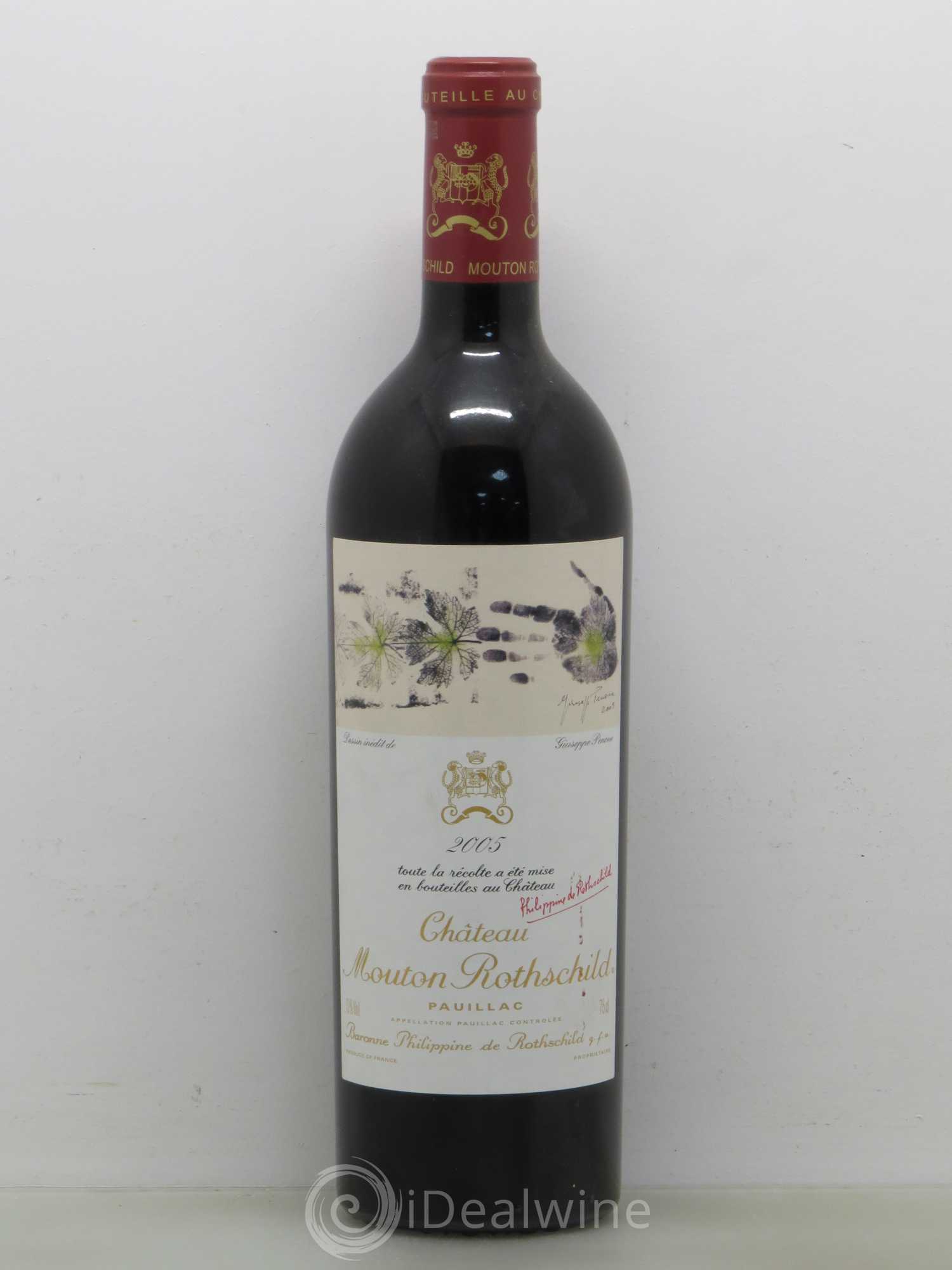 Château Mouton Rothschild 1er Grand Cru Classé 2005 - Lot de 1 bouteille - 0