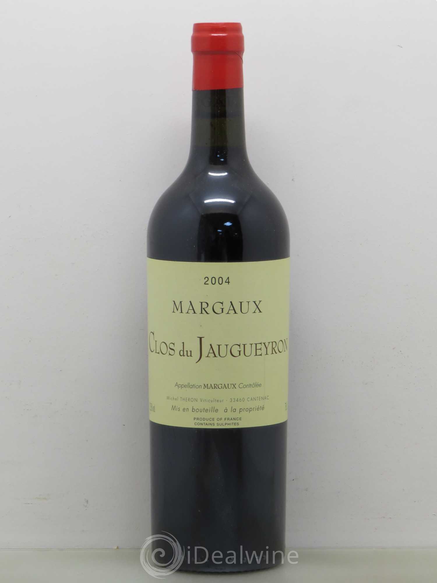 Bordeaux Clos Du Jaugueyron Margaux 2004 - Lot de 1 bouteille - 0