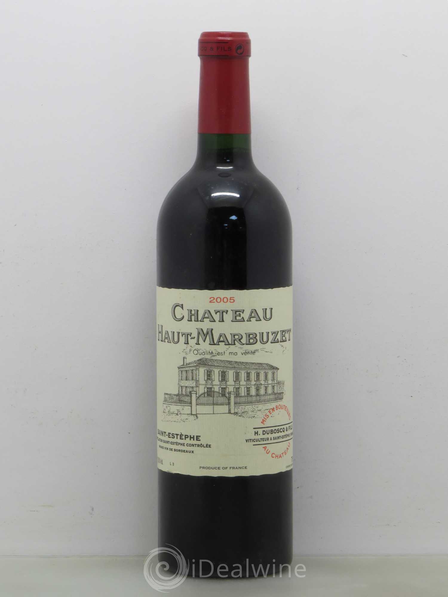 Château Haut Marbuzet 2005 - Lot de 1 bouteille - 0