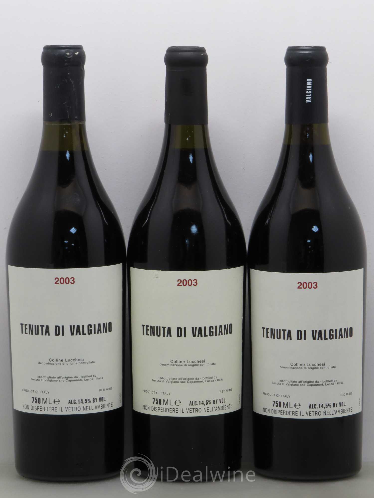 Italie Tenuta di Valgiano Colline Lucchesi 2003 - Posten von 6 Flaschen - 2