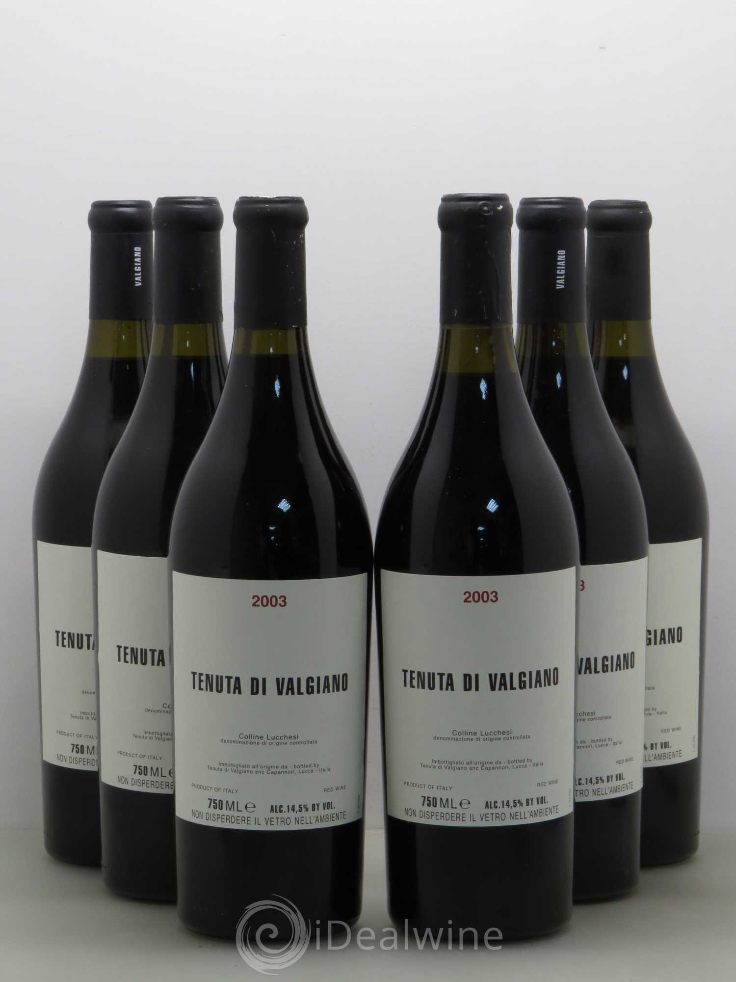 Italie Tenuta di Valgiano Colline Lucchesi 2003 - Posten von 6 Flaschen - 0