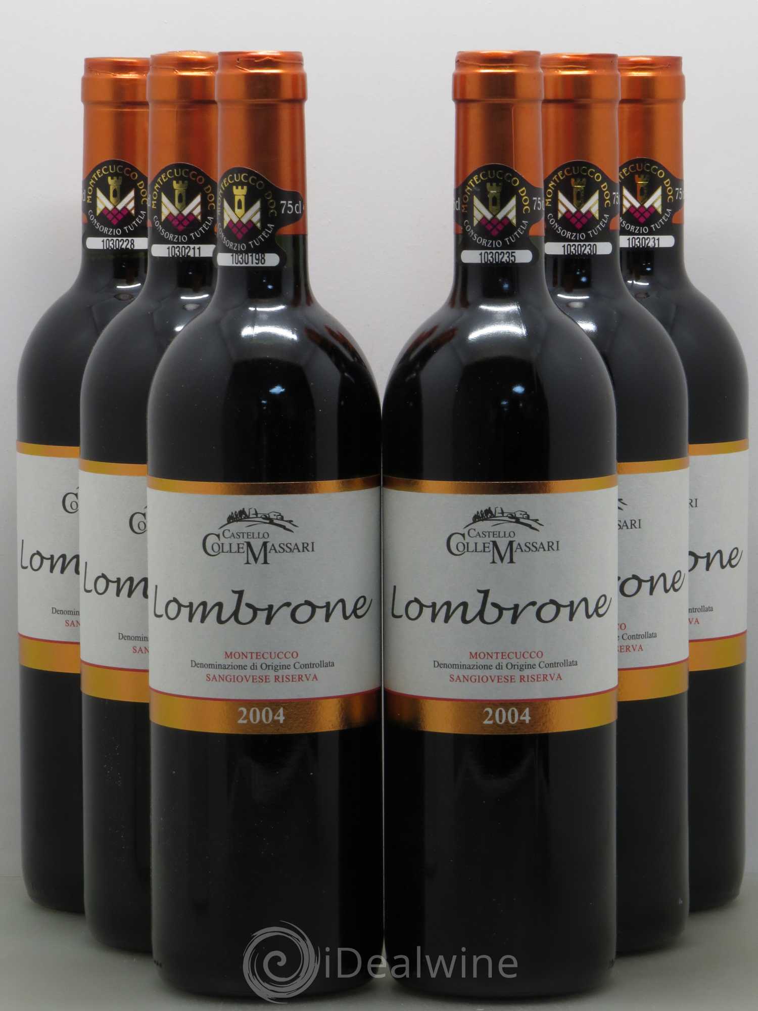 Italie Lombrone Montecucco Reserva Colle Massari 2004 - Posten von 6 Flaschen - 0