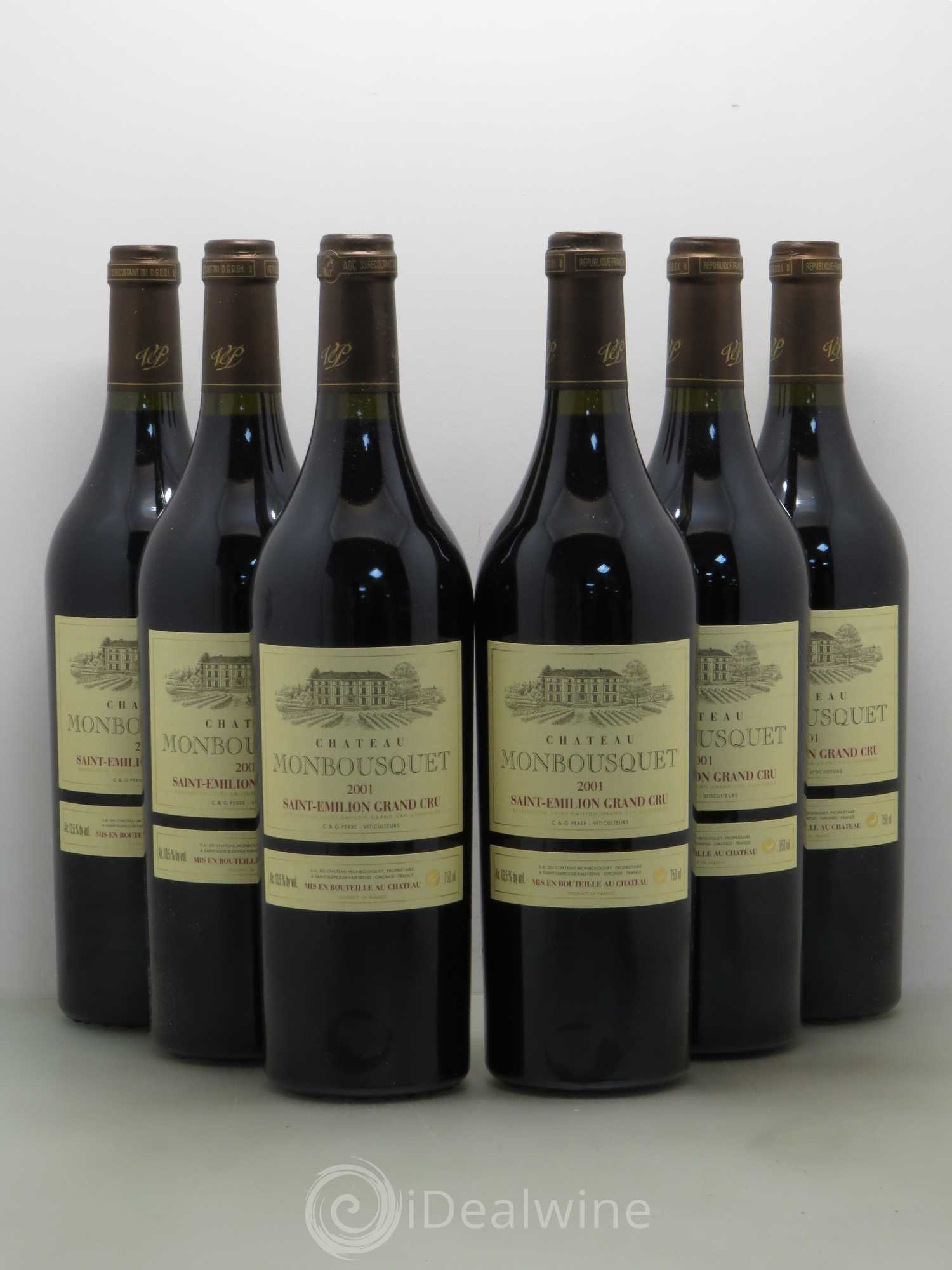 Château Monbousquet Grand Cru Classé 2001 - Lot de 6 bouteilles - 0