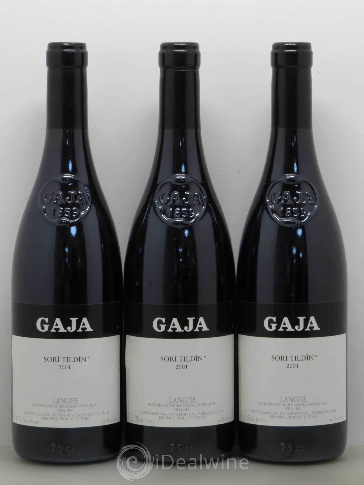 Langhe Sorì Tildìn Gaja 2001 - Lot de 3 bouteilles - 0