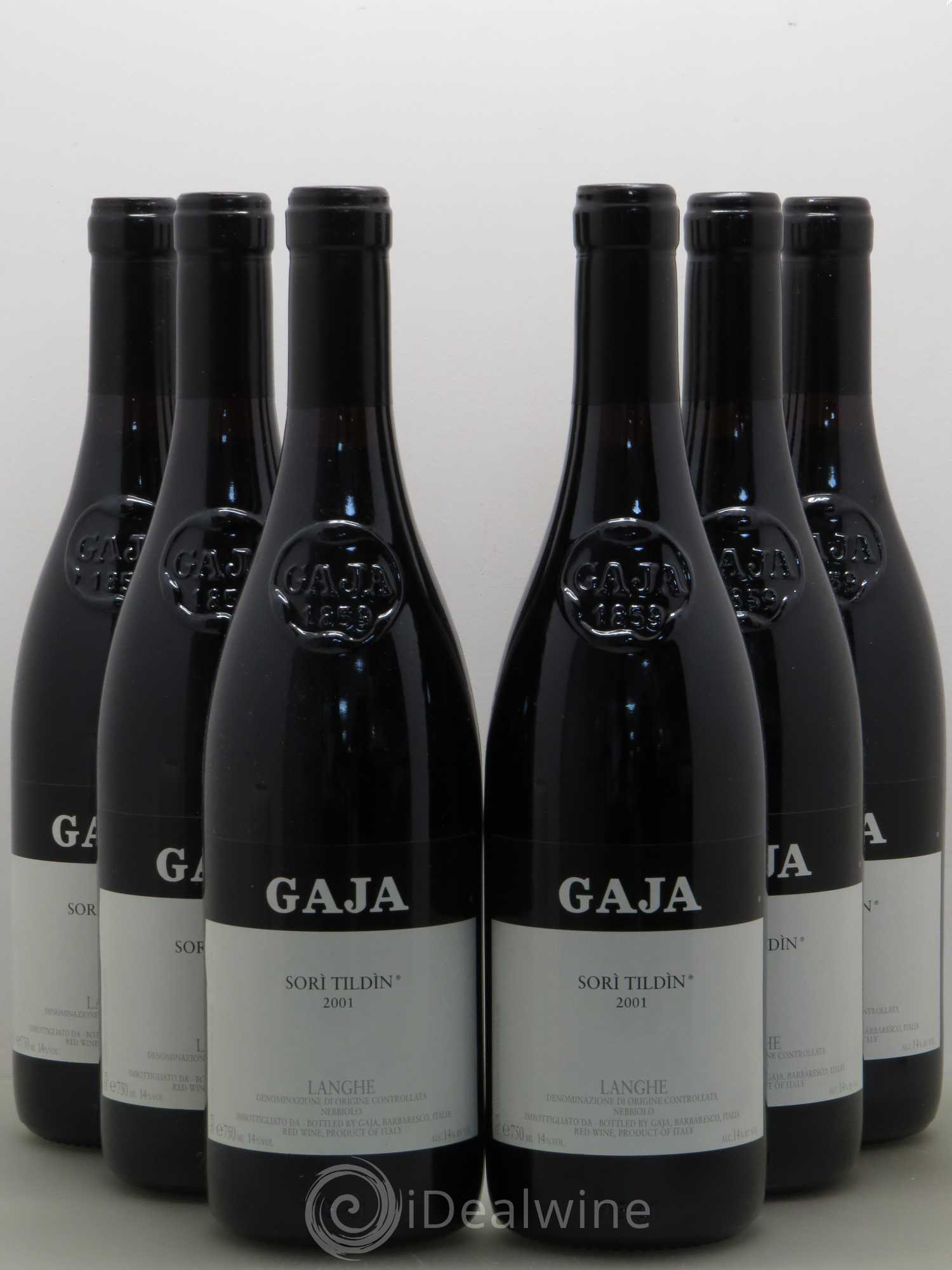 Langhe Sorì Tildìn Gaja 2001 - Lot de 6 bouteilles - 0