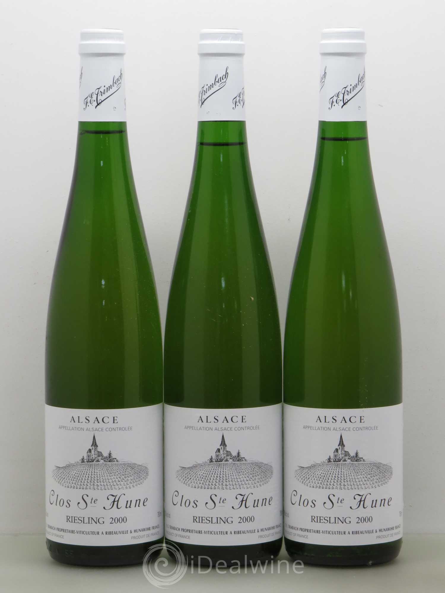 Alsace Riesling Clos Sainte-Hune Trimbach (Domaine) 2000 - Lot de 3 bouteilles - 0