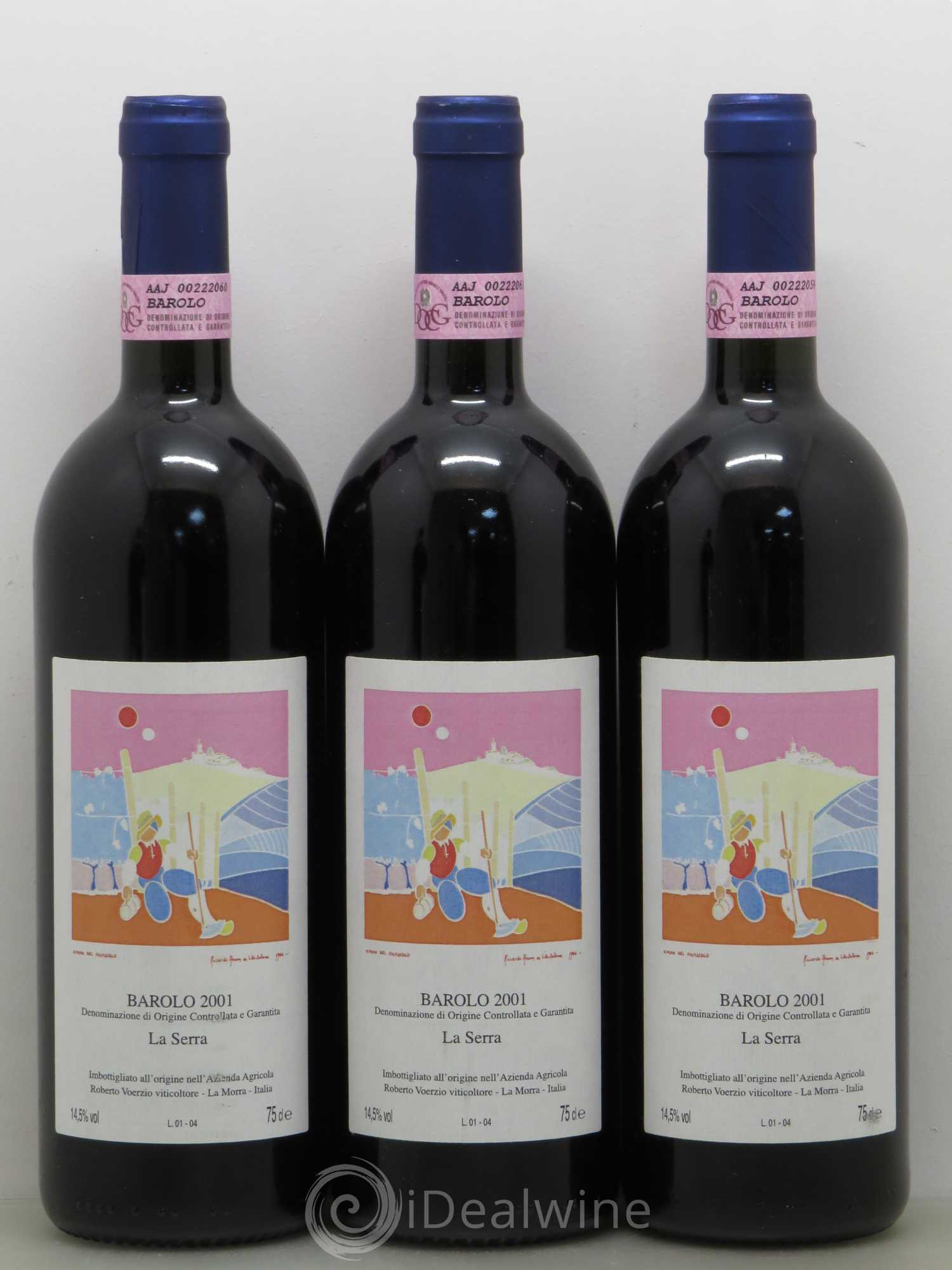 Barolo DOCG La Serra Roberto Voerzio 2001 - Lot de 3 bouteilles - 0