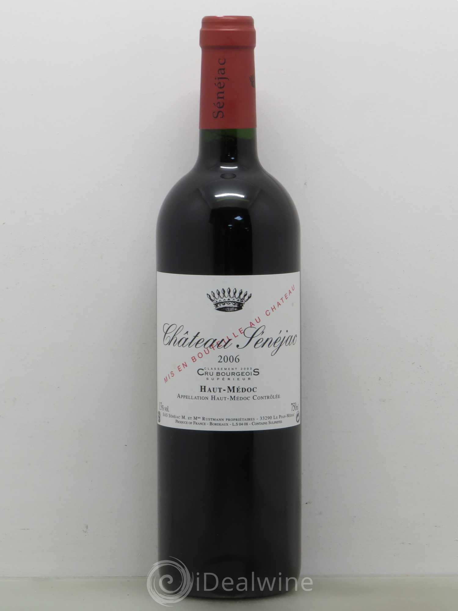 Château Sénejac Cru Bourgeois 2006 - Lot de 1 bouteille - 0