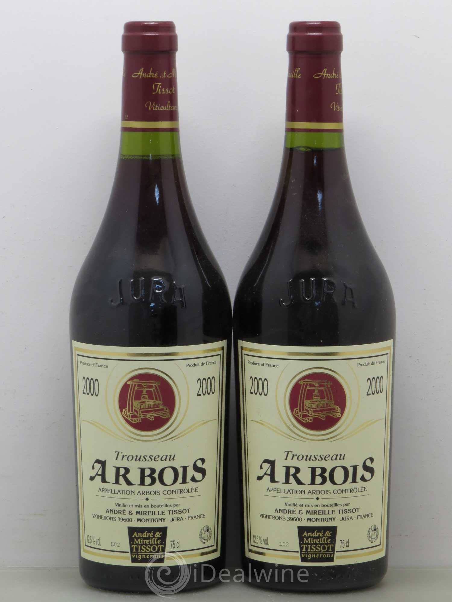 Arbois Trousseau Singulier Bénédicte et Stéphane Tissot Trousseau Arbois A. Et M. Tissot 2000 - Lotto di 2 bottiglie - 0