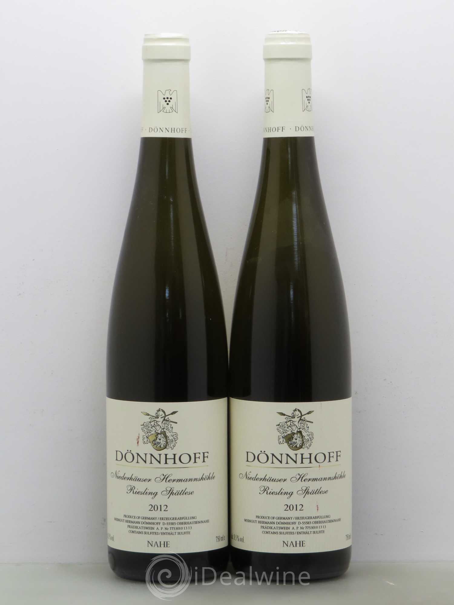 Allemagne Mosel-Saar Riesling Donnhoff Niederhauser Hermannshohle Spatlese 2012 - Posten von 2 Flaschen - 0