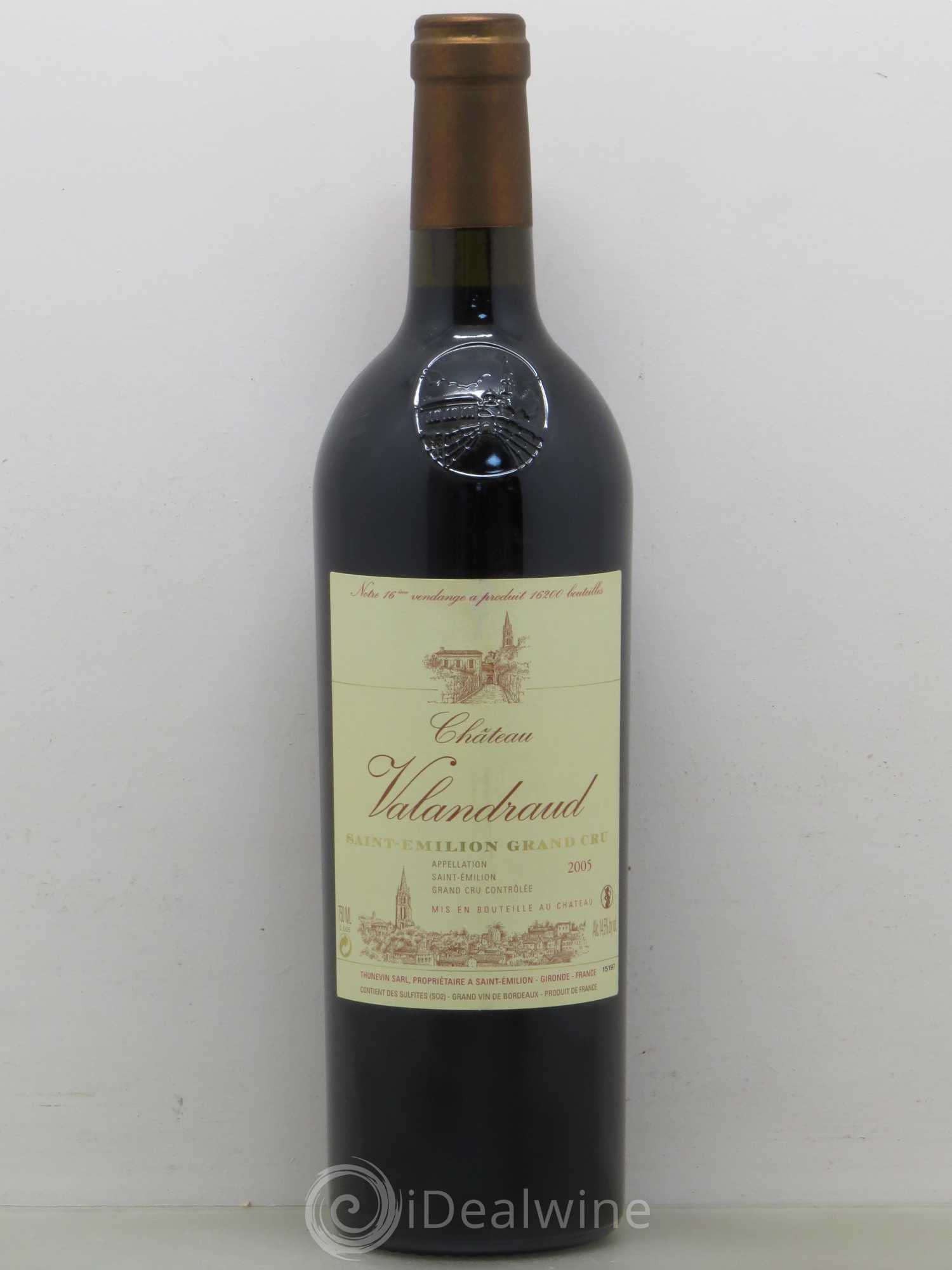 Château de Valandraud 2005 - Lot de 1 bouteille - 0