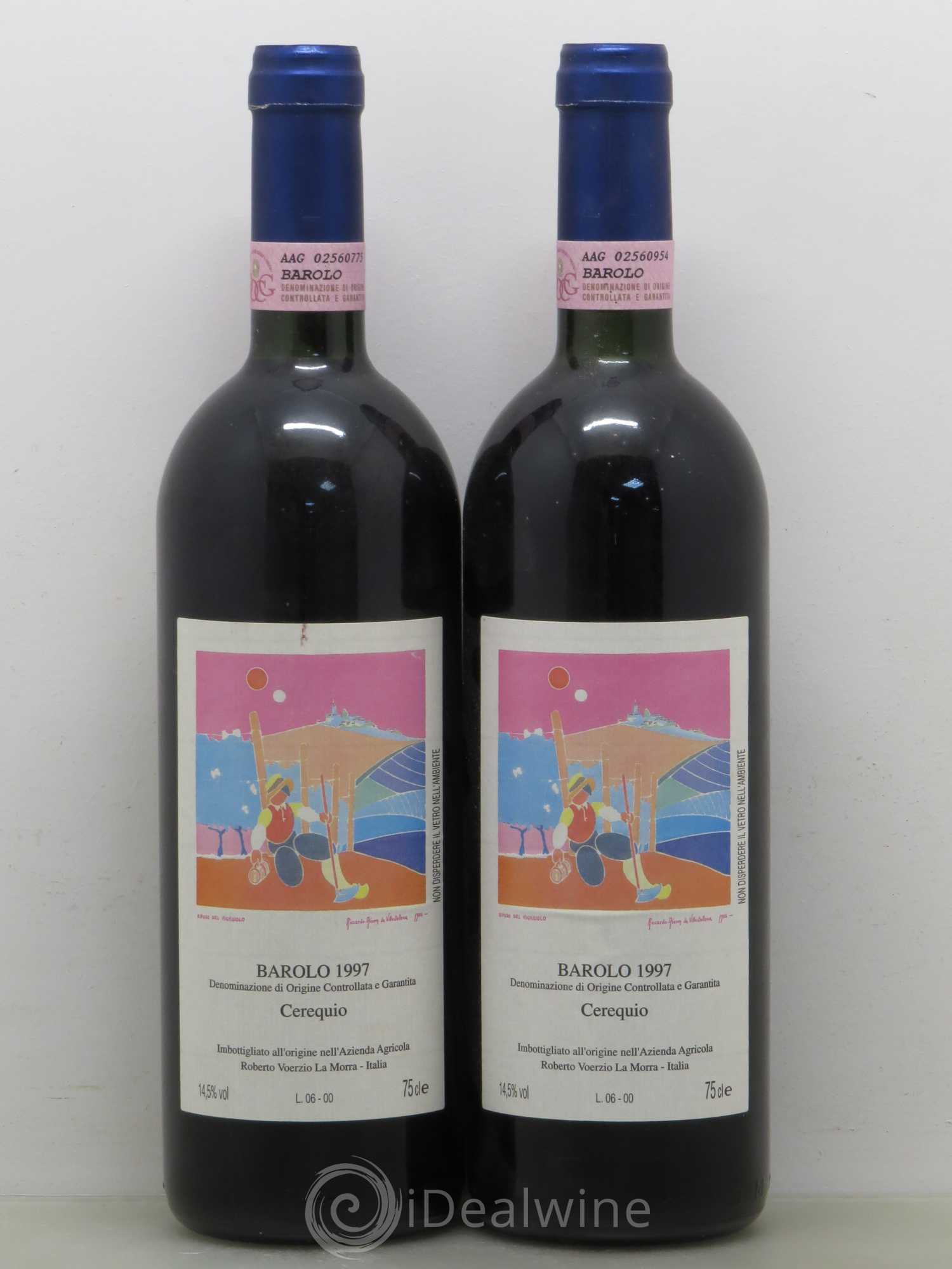 Barolo DOCG Cerequio Roberto Voerzio 1997 - Lot de 2 bouteilles - 0