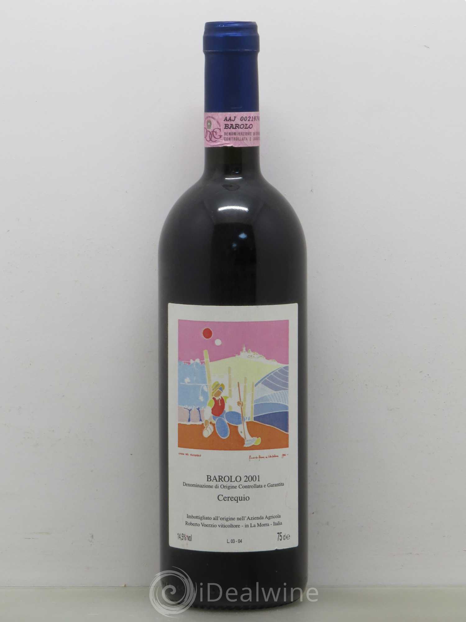 Barolo DOCG Cerequio Roberto Voerzio 2001 - Lot de 1 bouteille - 0