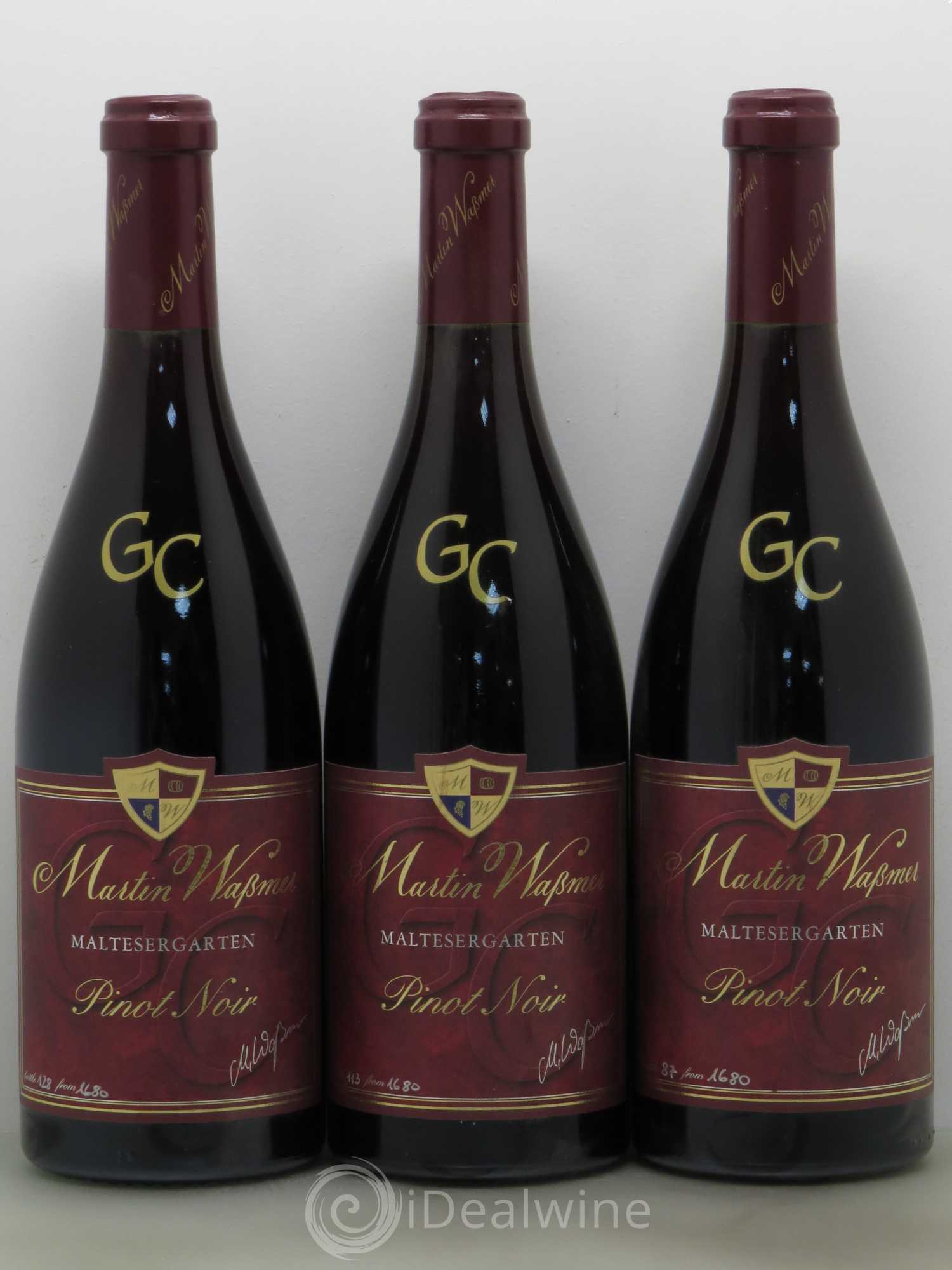 Allemagne Wassmer Maltesergarten Pinot noir GC 2010 - Posten von 3 Flaschen - 0
