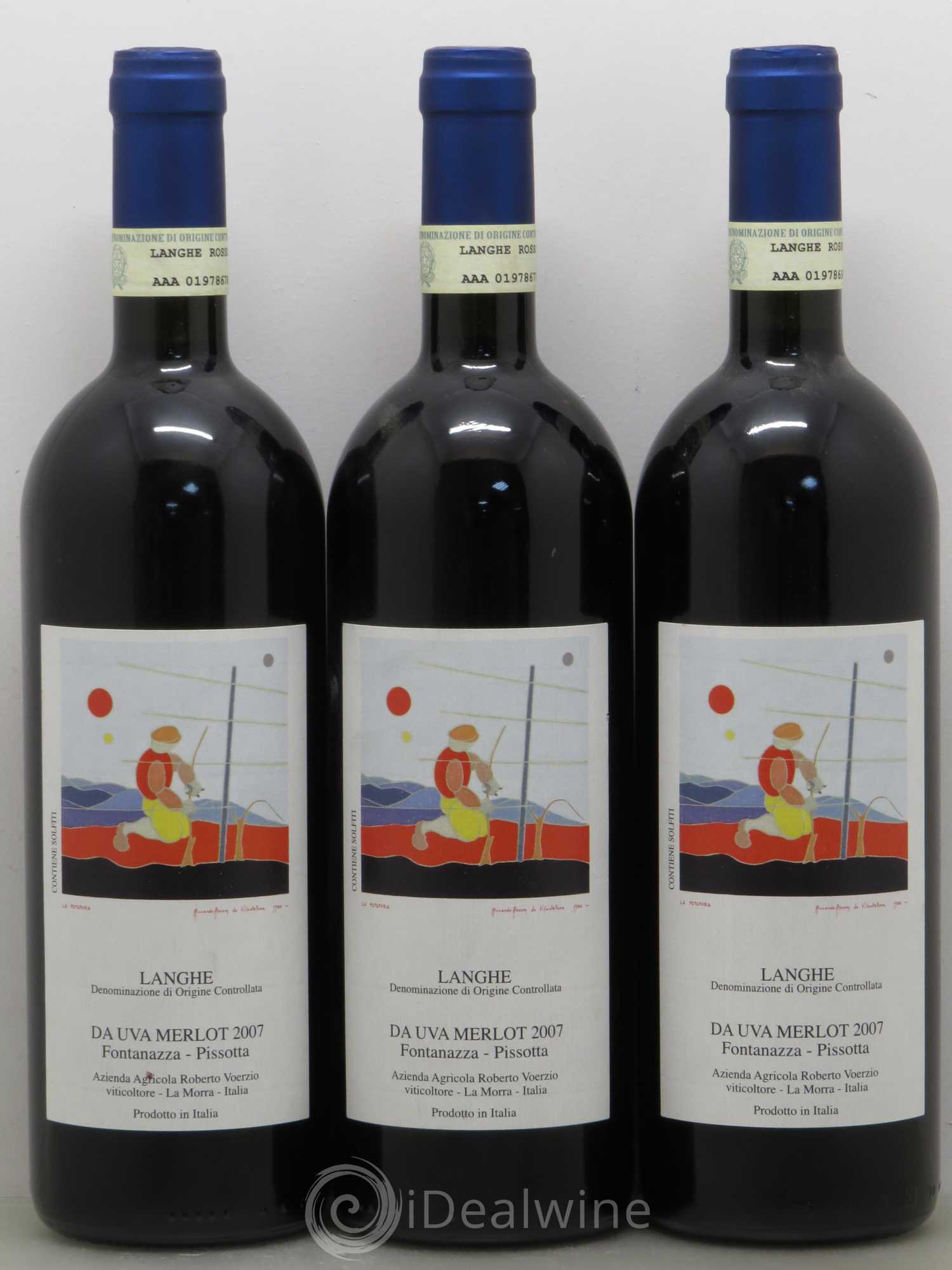 Langhe Roberto Voerzio Da Uva Merlot 2007 - Lot de 3 bouteilles - 0
