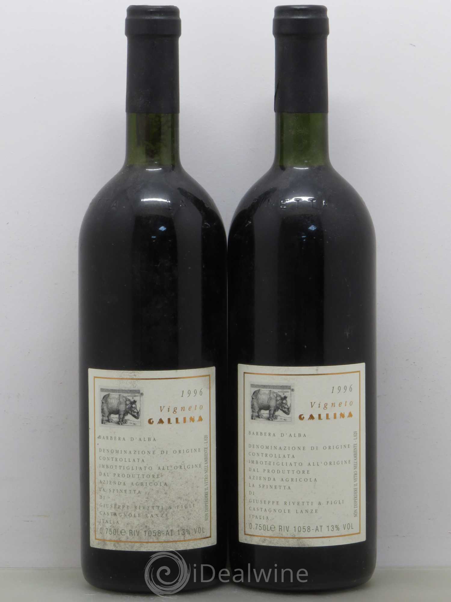 Barbera d'Alba DOC Gallina La Spinetta 1996 - Posten von 2 Flaschen - 0