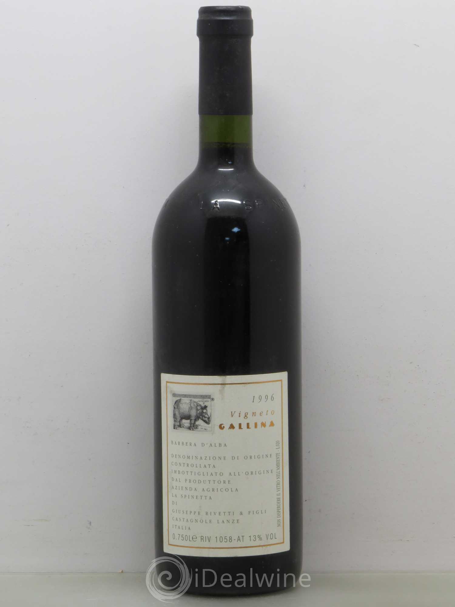 Barbera d'Alba DOC Gallina La Spinetta 1996 - Lot de 1 bouteille - 0