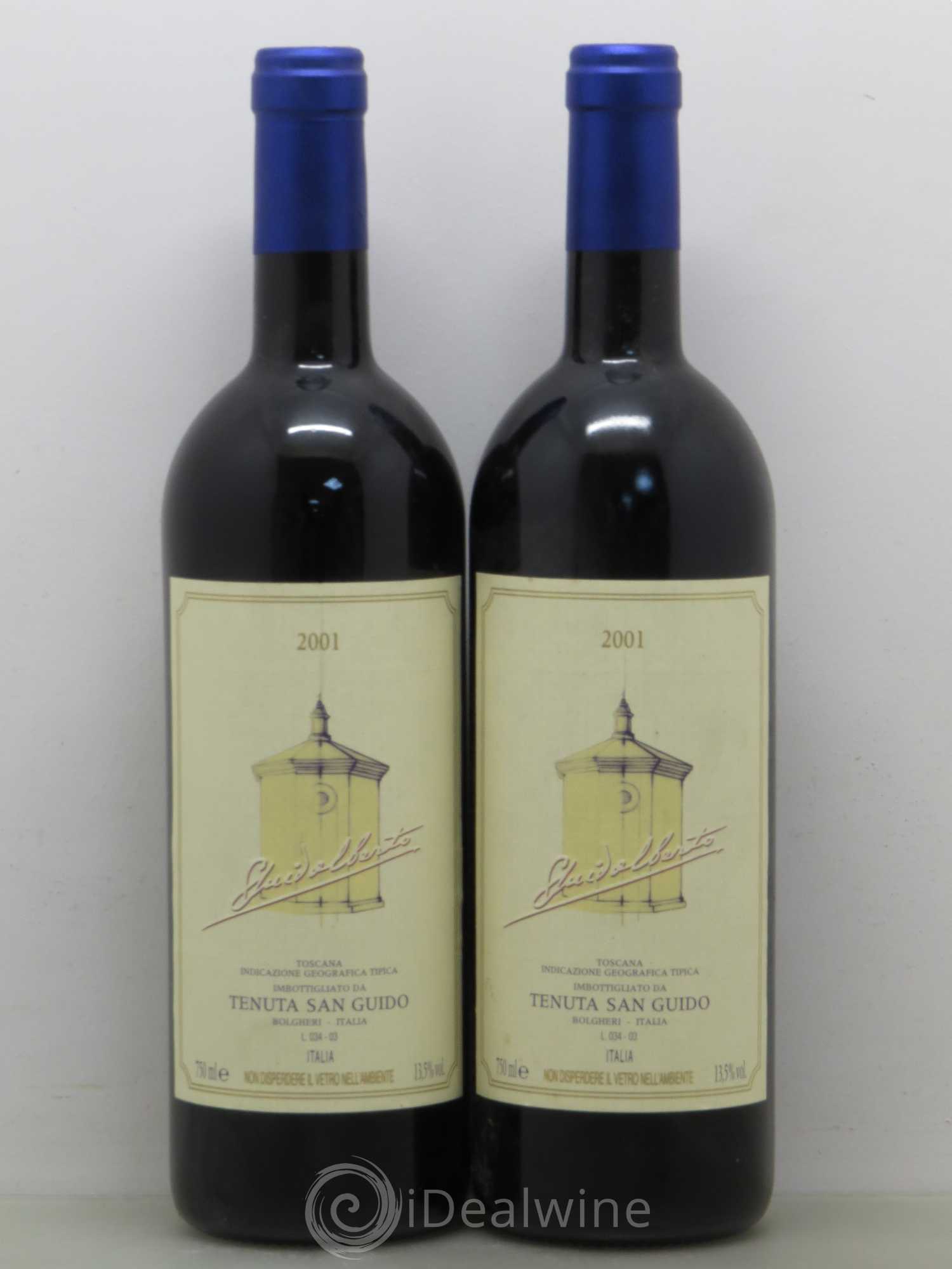 Toscana IGT Guidalberto Tenuta San Guido 2001 - Lot de 2 bouteilles - 0