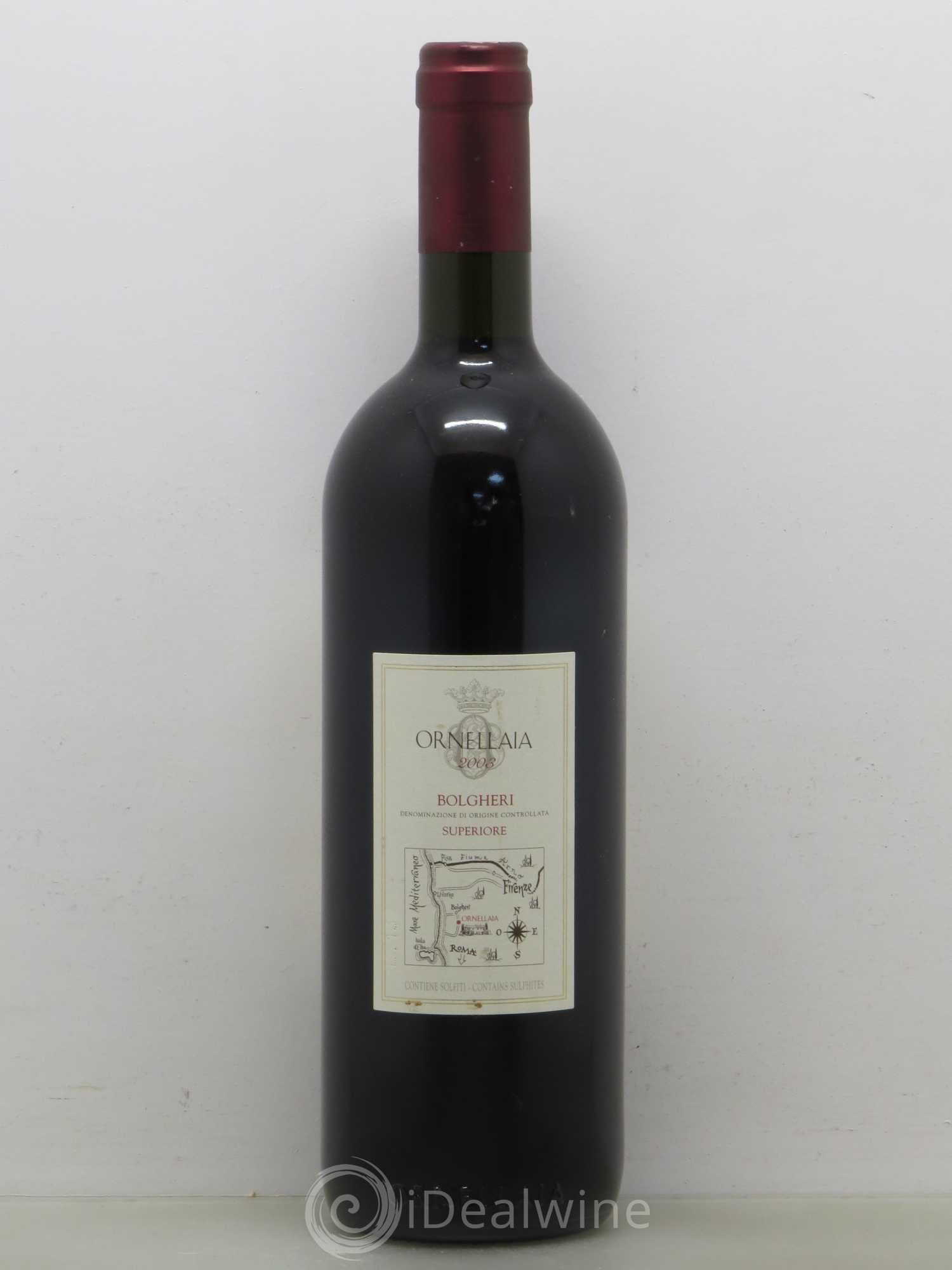Bolgheri DOC Superiore Ornellaia Tenuta Dell'Ornellaia - Frescobaldi 2003 - Lot de 1 bouteille - 1