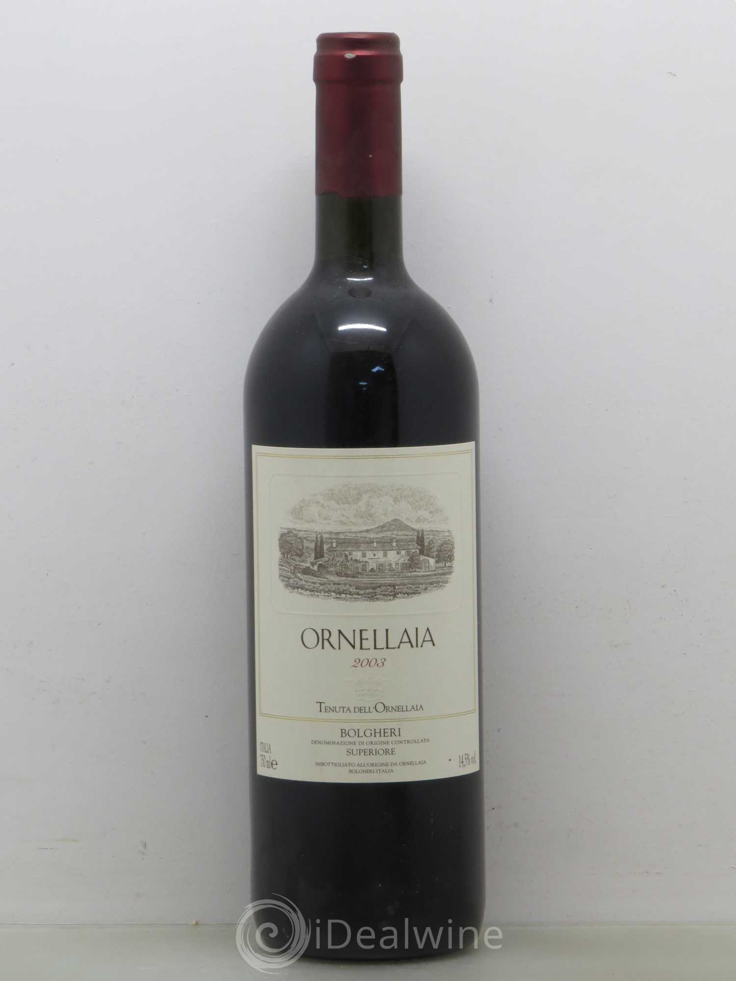 Bolgheri DOC Superiore Ornellaia Tenuta Dell'Ornellaia - Frescobaldi 2003 - Lot de 1 bouteille - 0