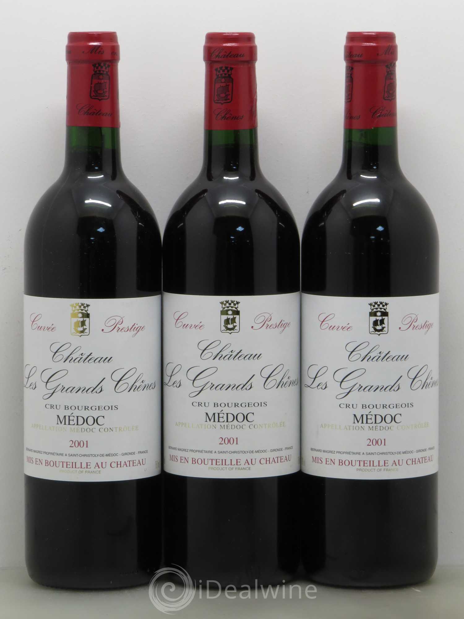 Bordeaux Les Grands Chênes Medoc 2001 - Lot de 12 bouteilles - 2