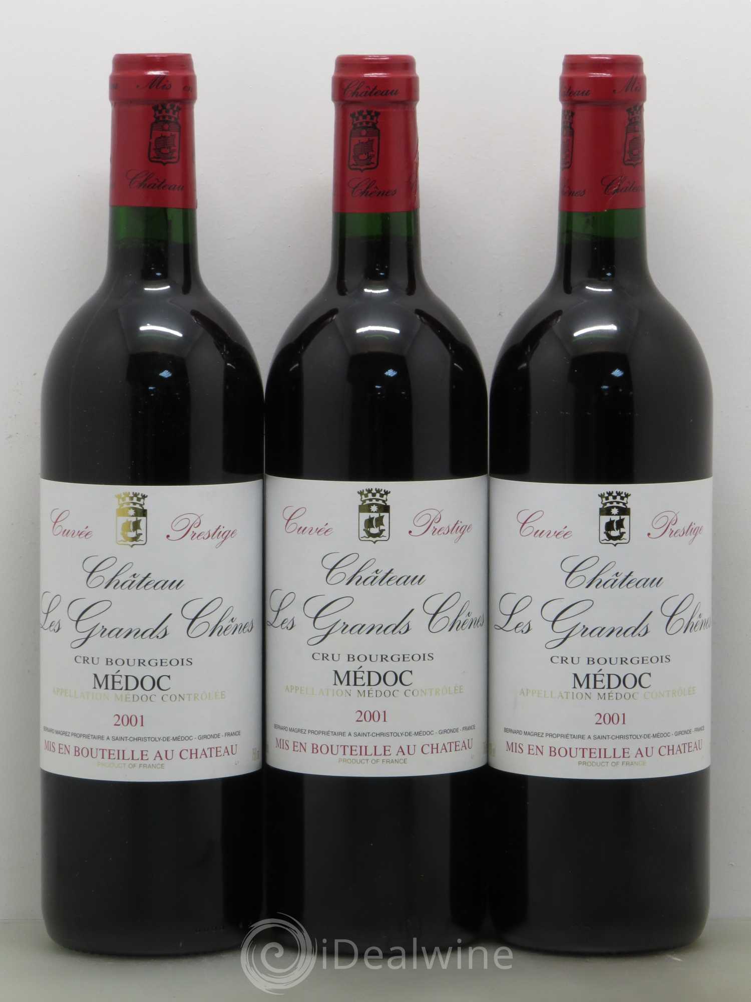 Bordeaux Les Grands Chênes Medoc 2001 - Lot de 12 bouteilles - 3