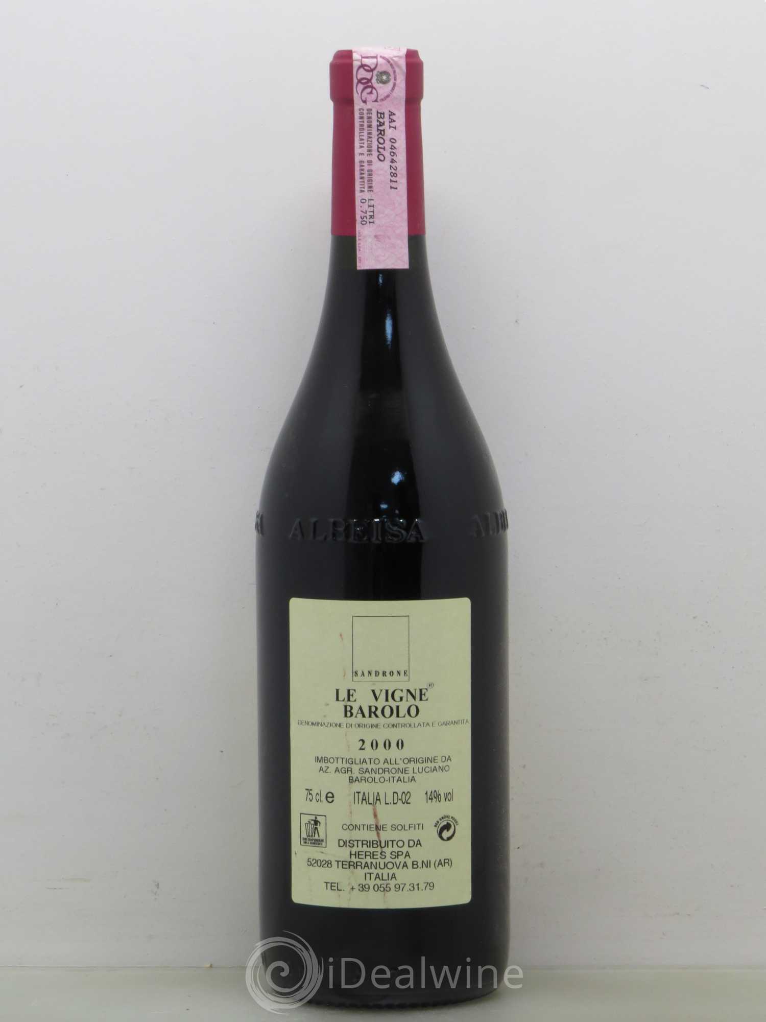 Barolo DOCG Le Vigne Luciano Sandrone 2000 - Lot de 1 bouteille - 1