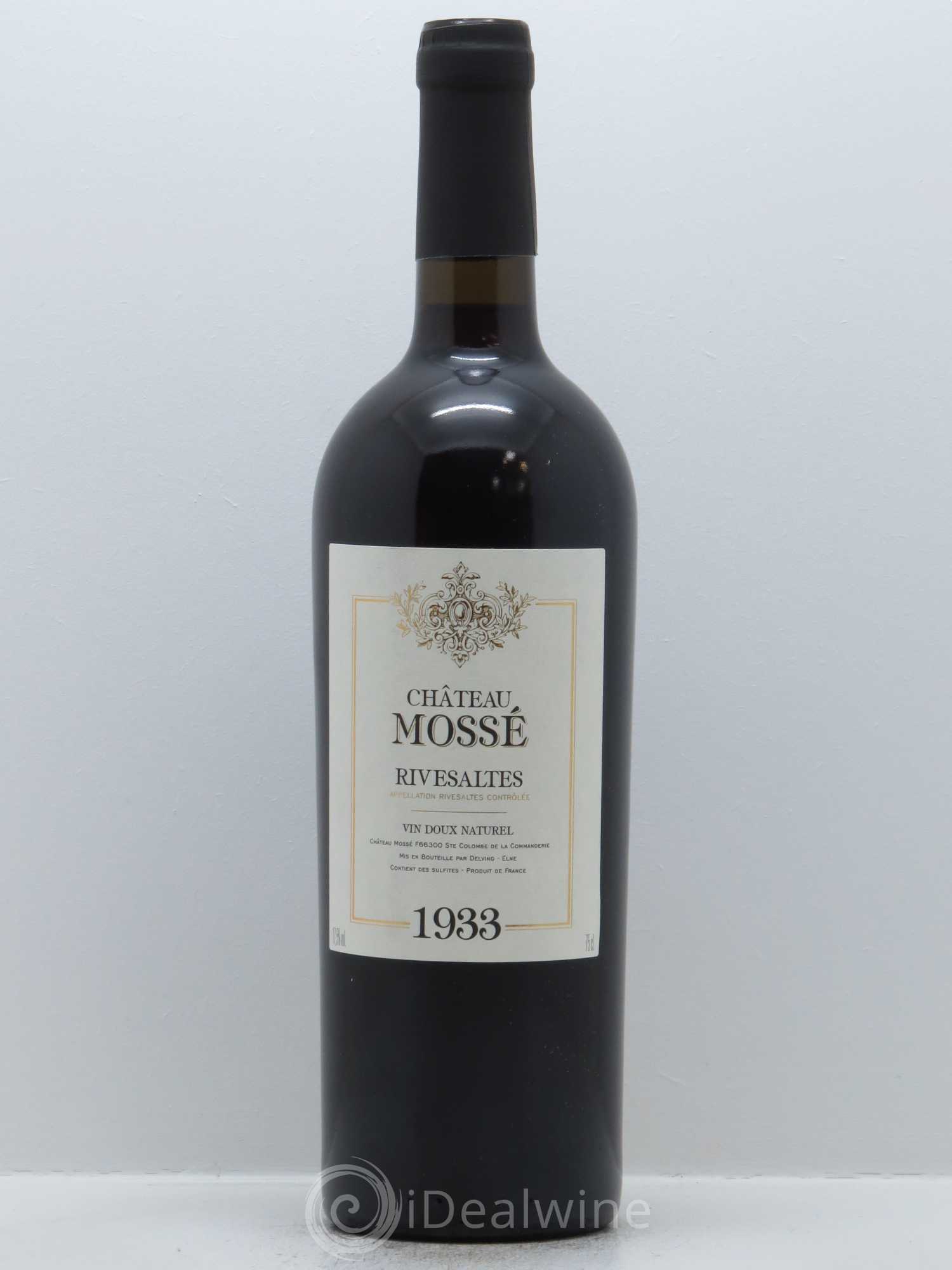 Rivesaltes Château Mossé 1933 - Posten von 1 Flasche - 0