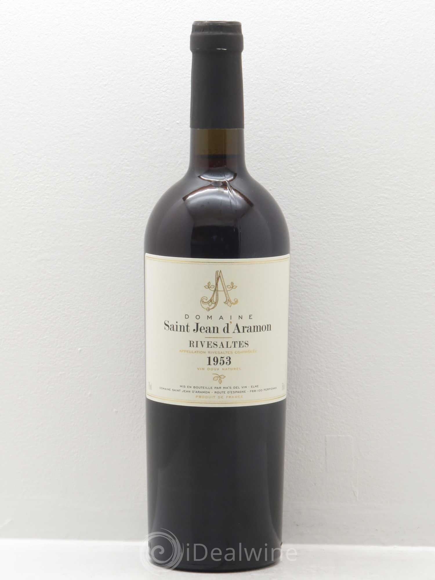 Rivesaltes Saint Jean d'Aramon (Domaine) 1953 - Lot de 1 bouteille - 0