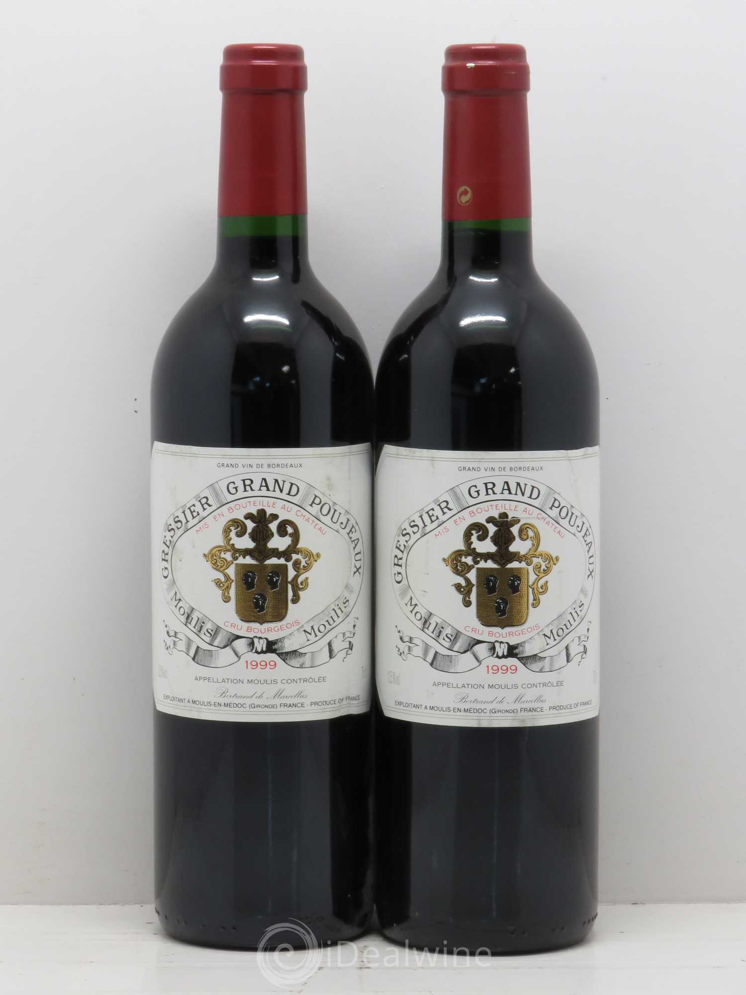 Château Gressier Grand Poujeaux Cru Bourgeois 1999 - Lot de 5 bouteilles - 2