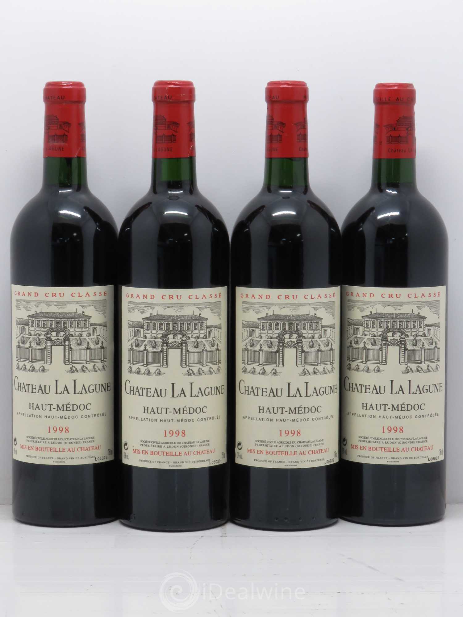 Château la Lagune 3ème Grand Cru Classé 1998 - Lot de 4 bouteilles - 0