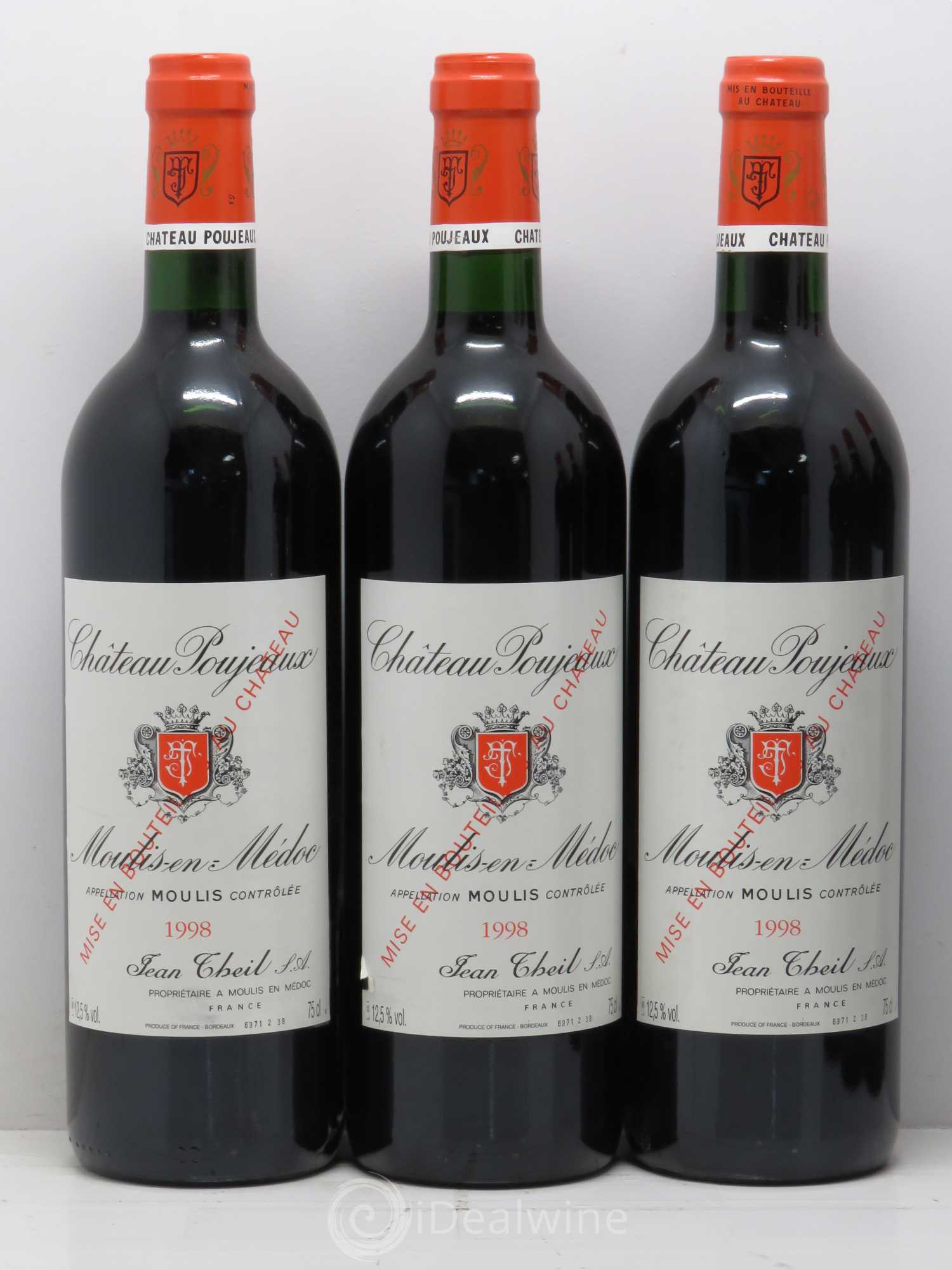 Château Poujeaux 1998 - Lot de 6 bouteilles - 1