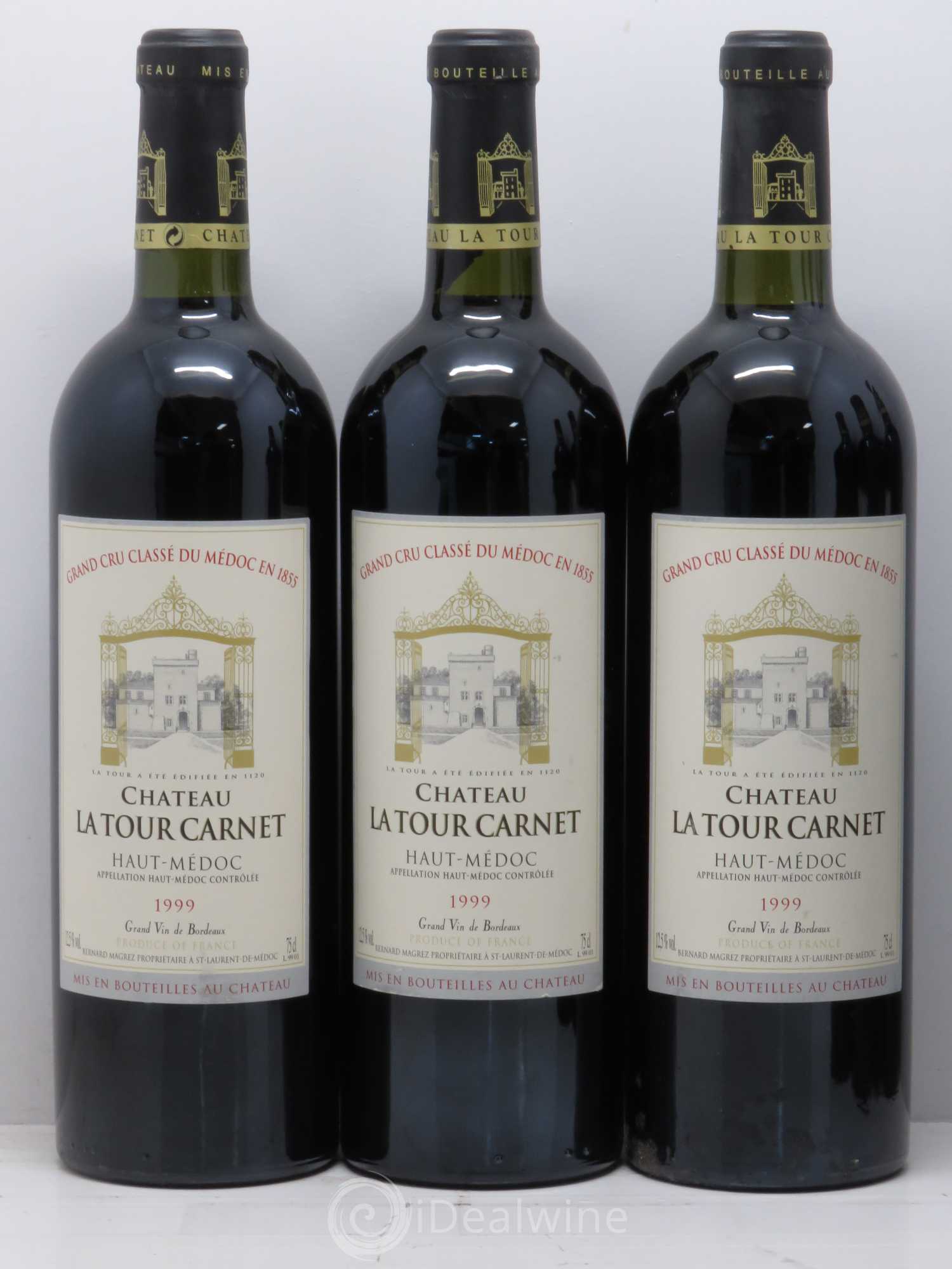Château la Tour Carnet 4ème Grand Cru Classé 1999 - Lot de 6 bouteilles - 1
