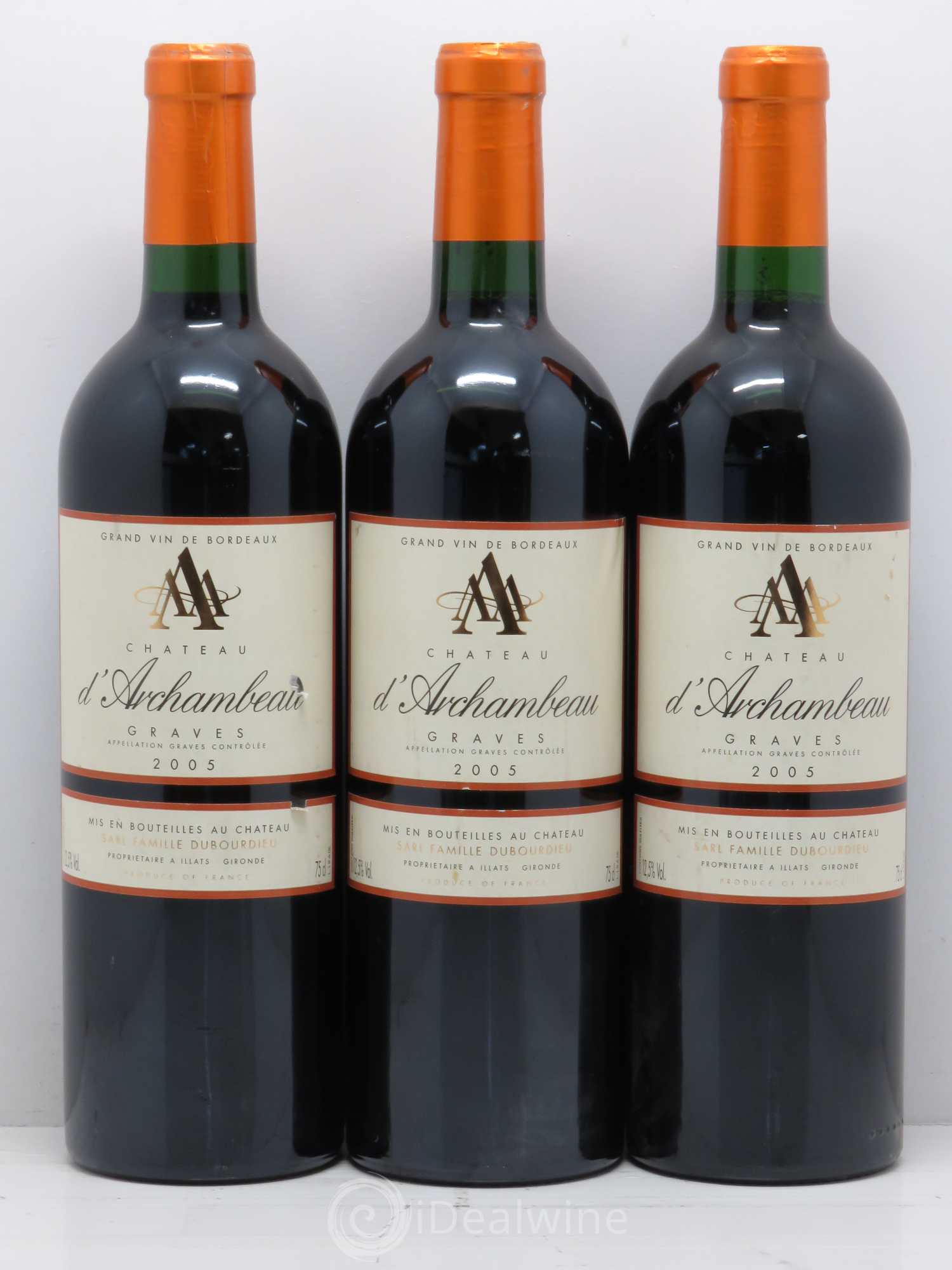 Château d' Archambeau 2005 - Lot de 3 bouteilles - 0