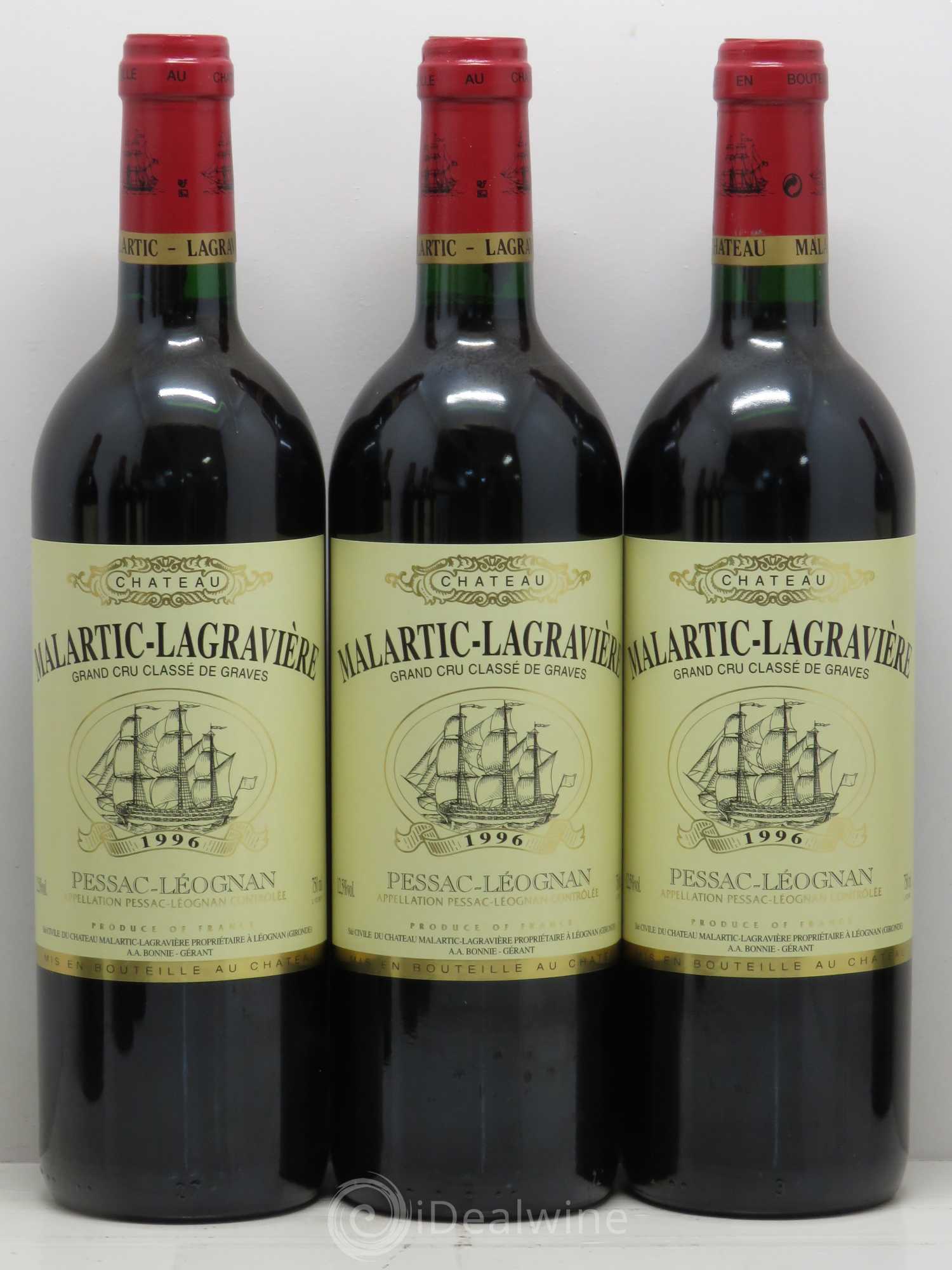 Château Malartic-Lagravière Cru Classé de Graves 1996 - Lot de 12 bouteilles - 1