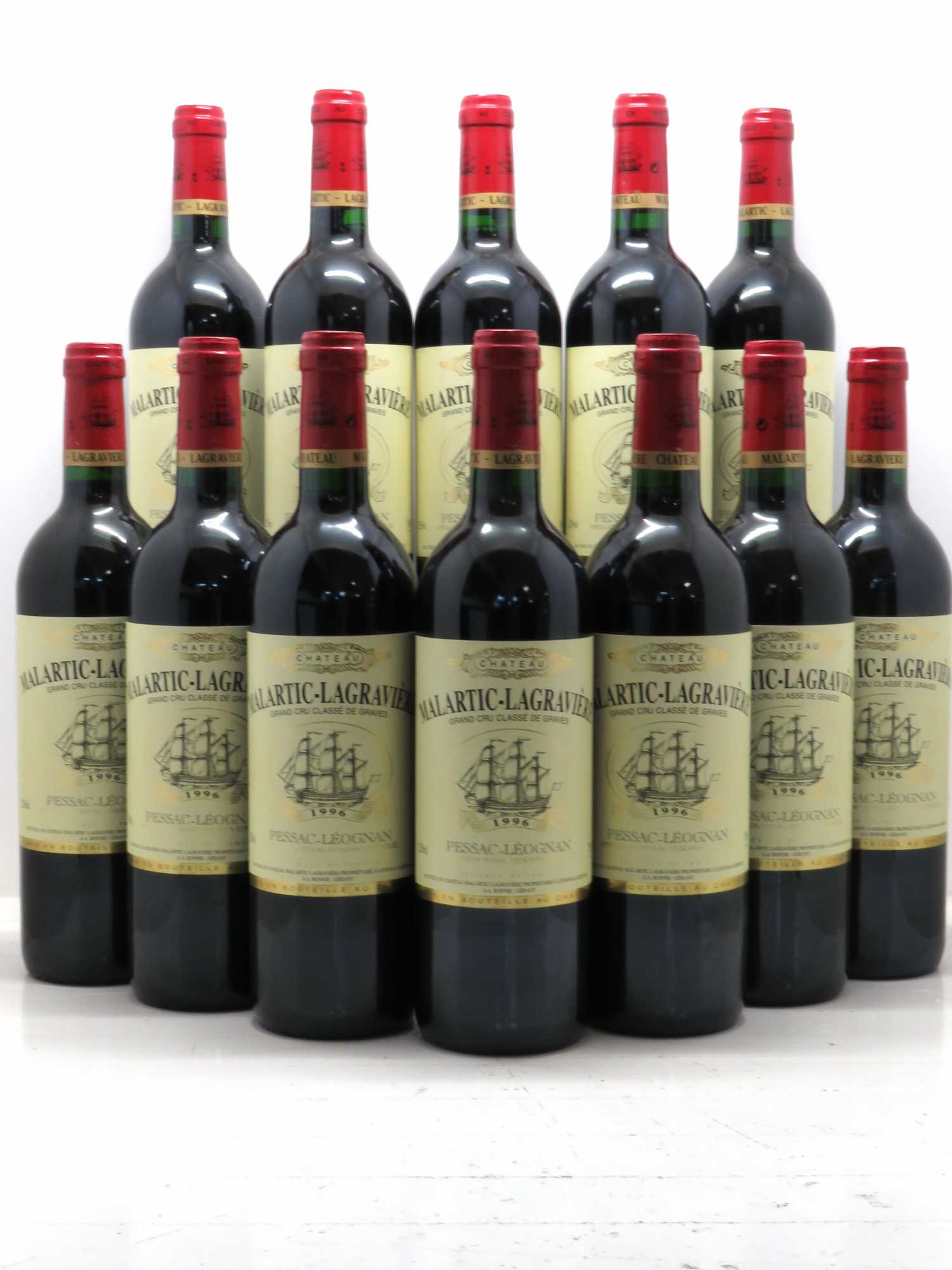 Château Malartic-Lagravière Cru Classé de Graves 1996 - Lot de 12 bouteilles - 0
