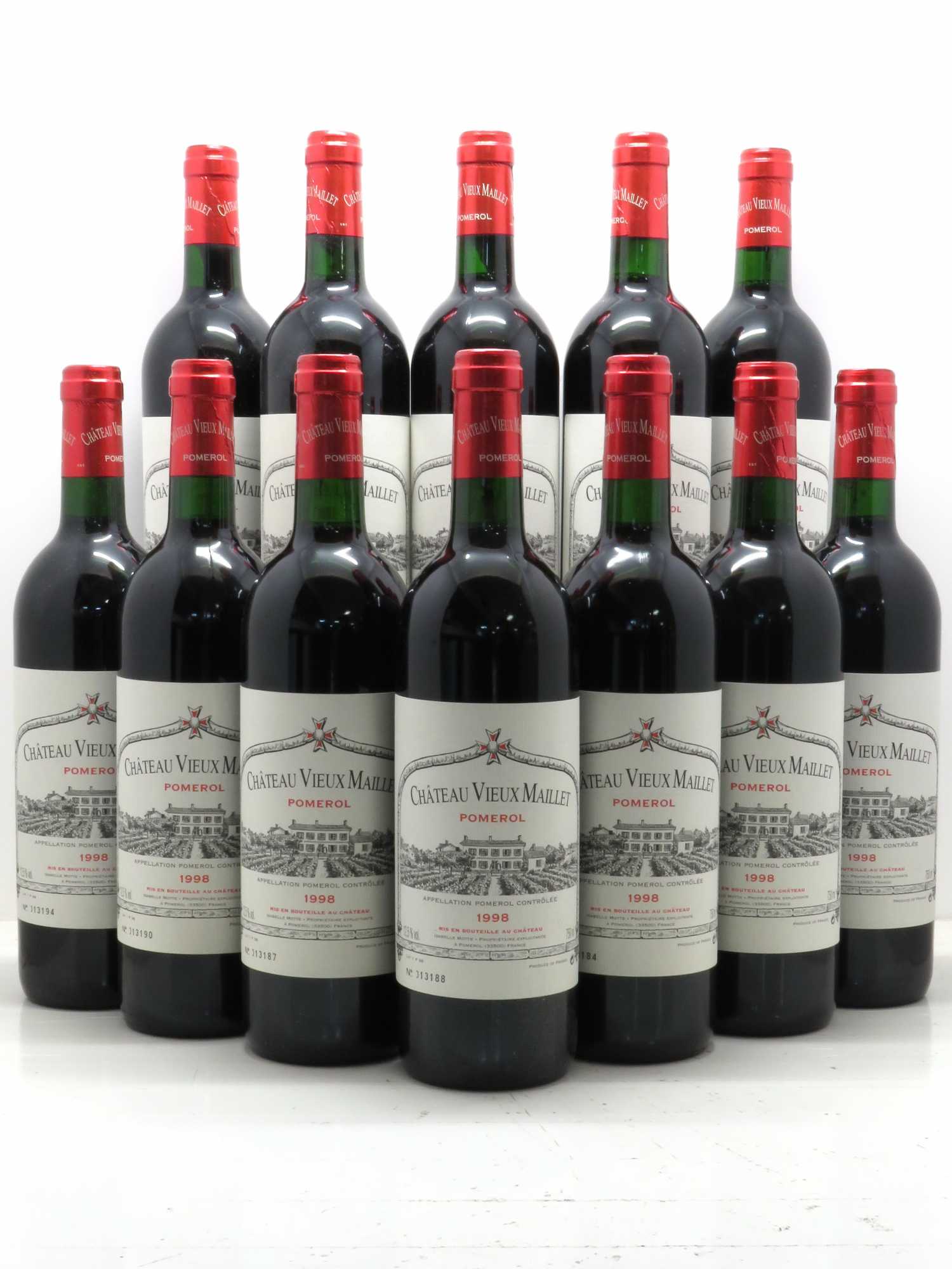 Château Vieux Maillet 1998 - Lot de 12 bouteilles - 0