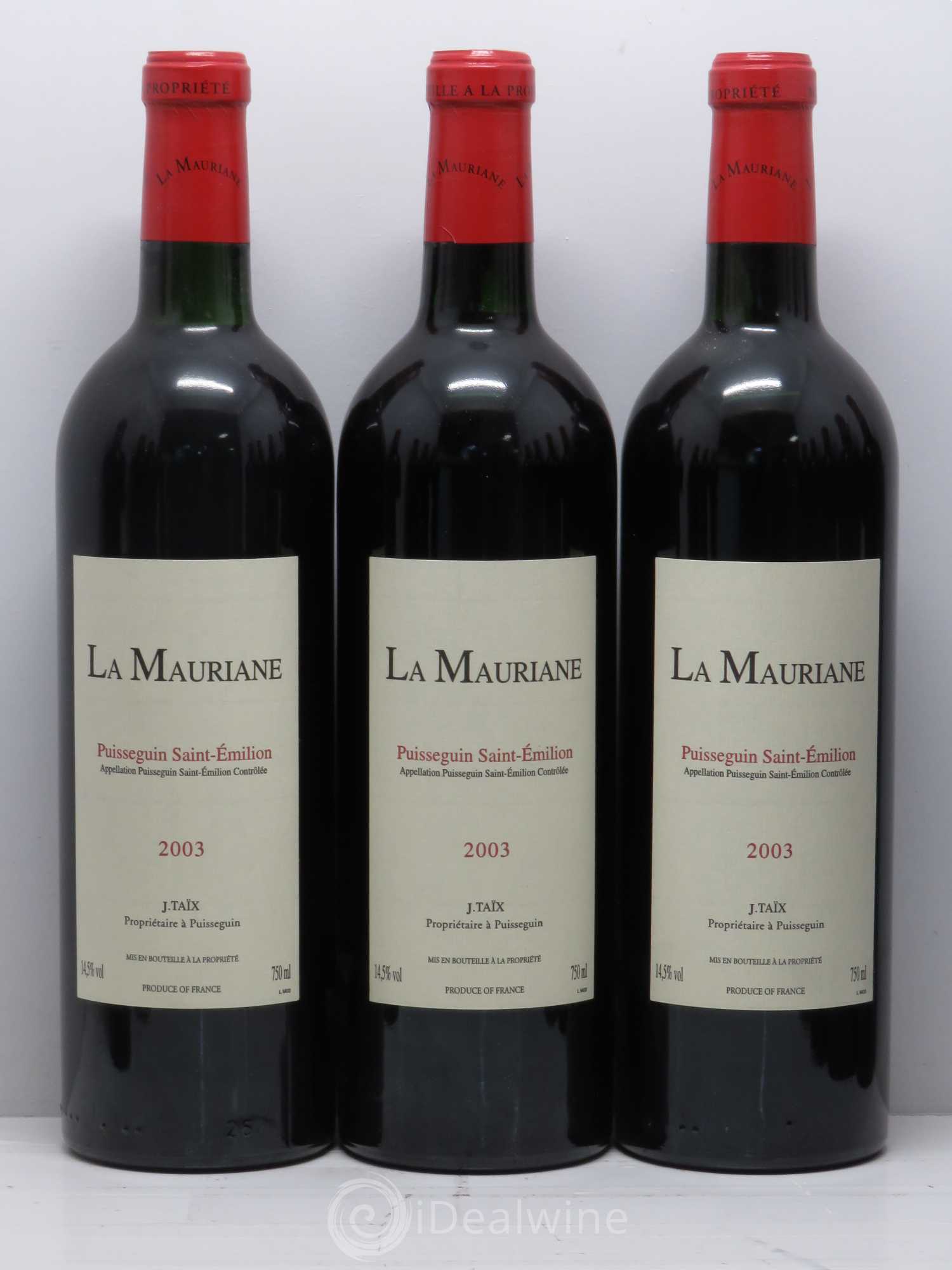 La Mauriane 2003 - Lot de 12 bouteilles - 1