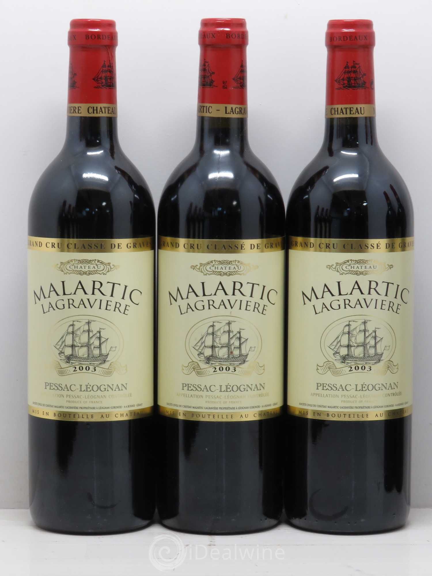 Château Malartic-Lagravière Cru Classé de Graves 2003 - Lot de 12 bouteilles - 2