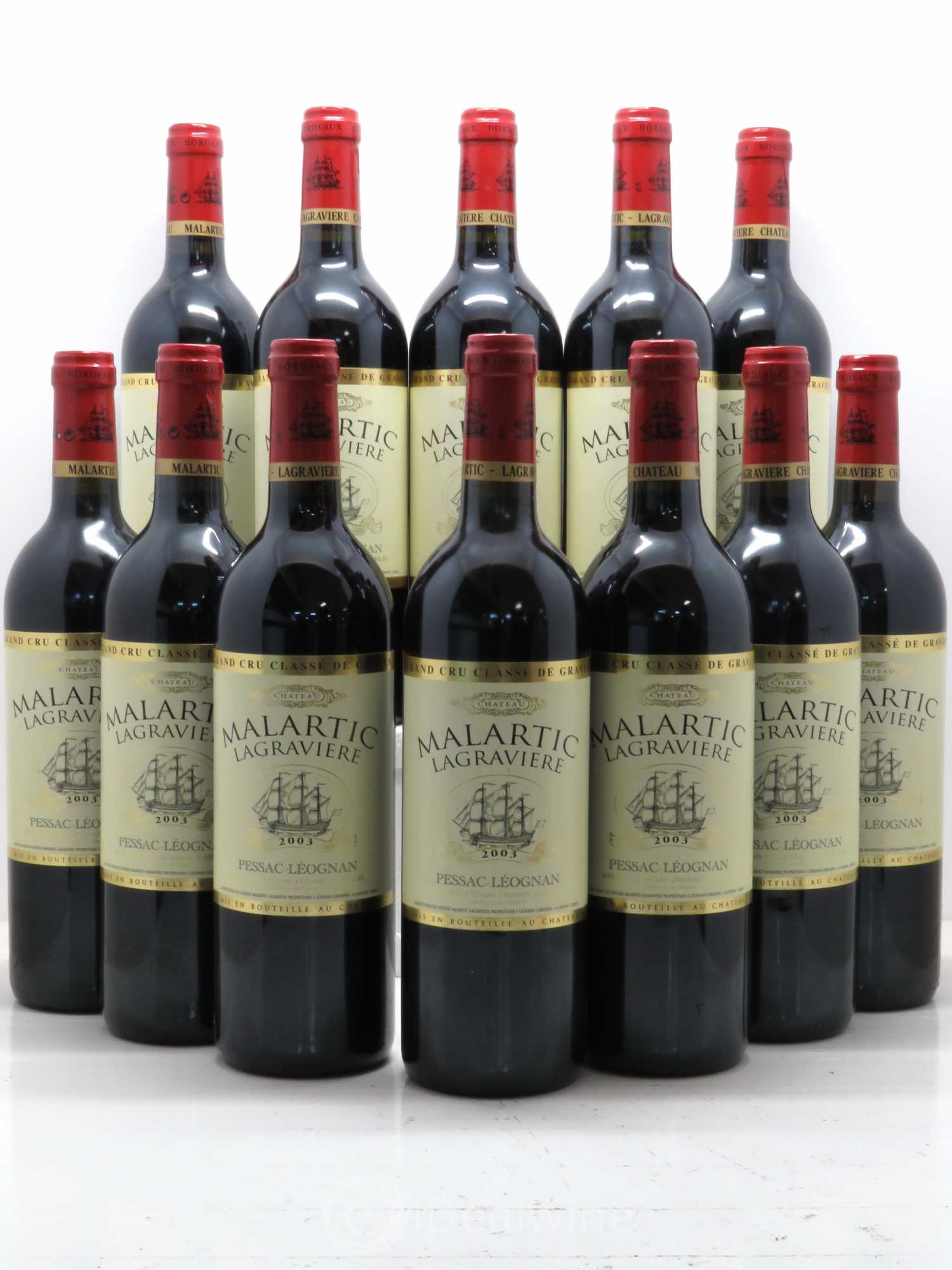 Château Malartic-Lagravière Cru Classé de Graves 2003 - Lot de 12 bouteilles - 0