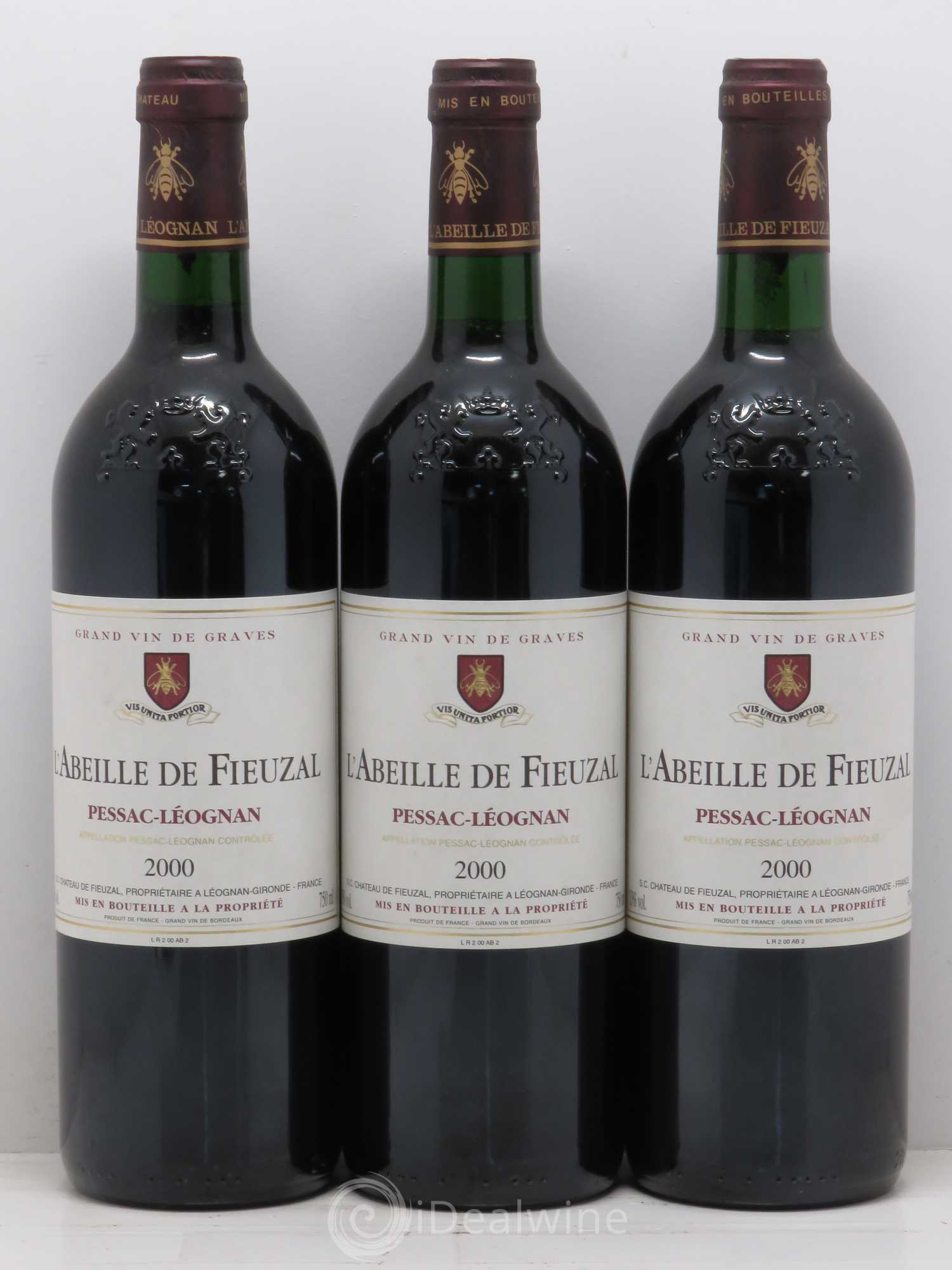 Abeille de Fieuzal 2000 - Lot de 3 bouteilles - 0