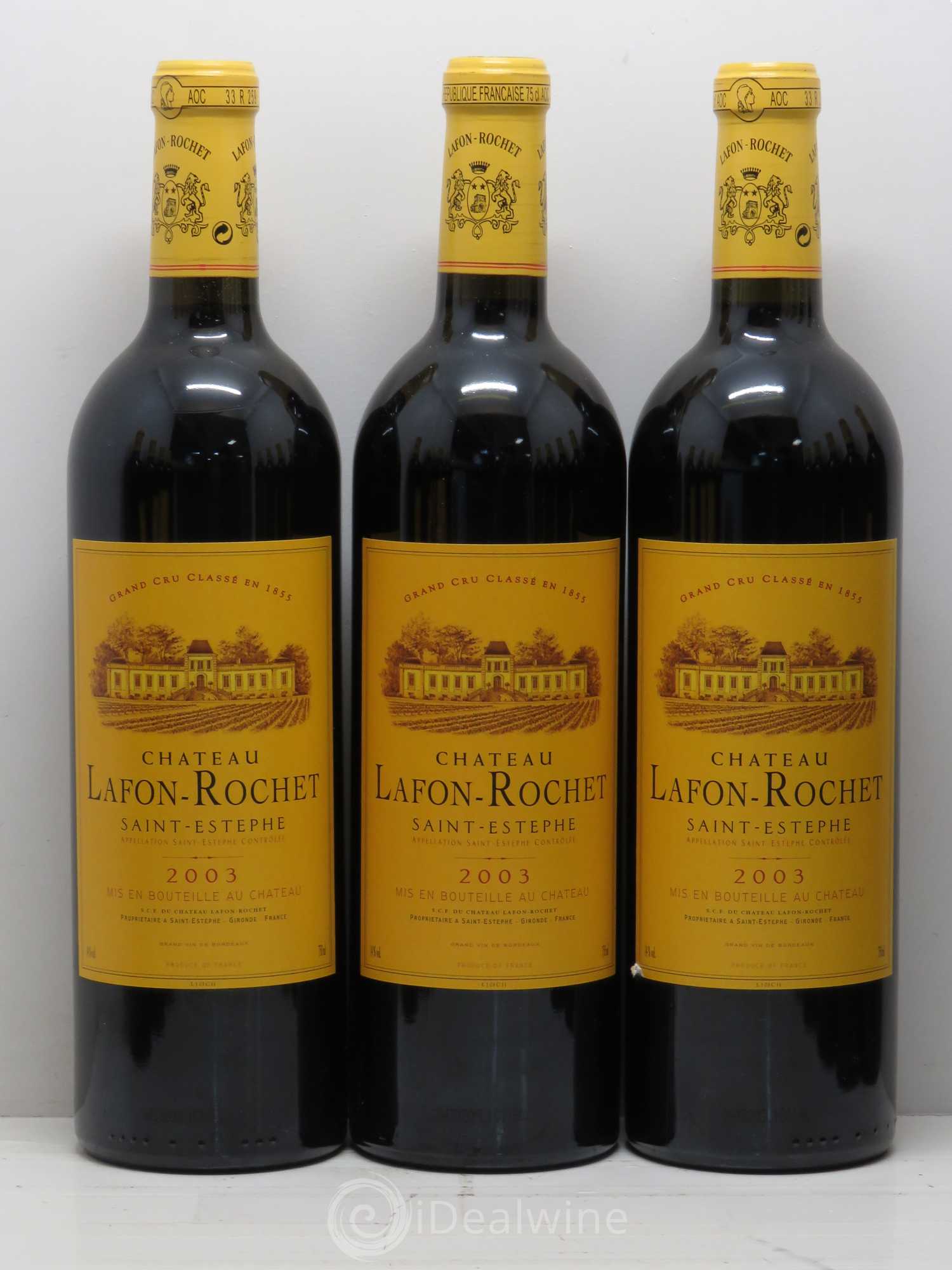 Château Lafon Rochet 4ème Grand Cru Classé 2003 - Lot de 12 bouteilles - 1