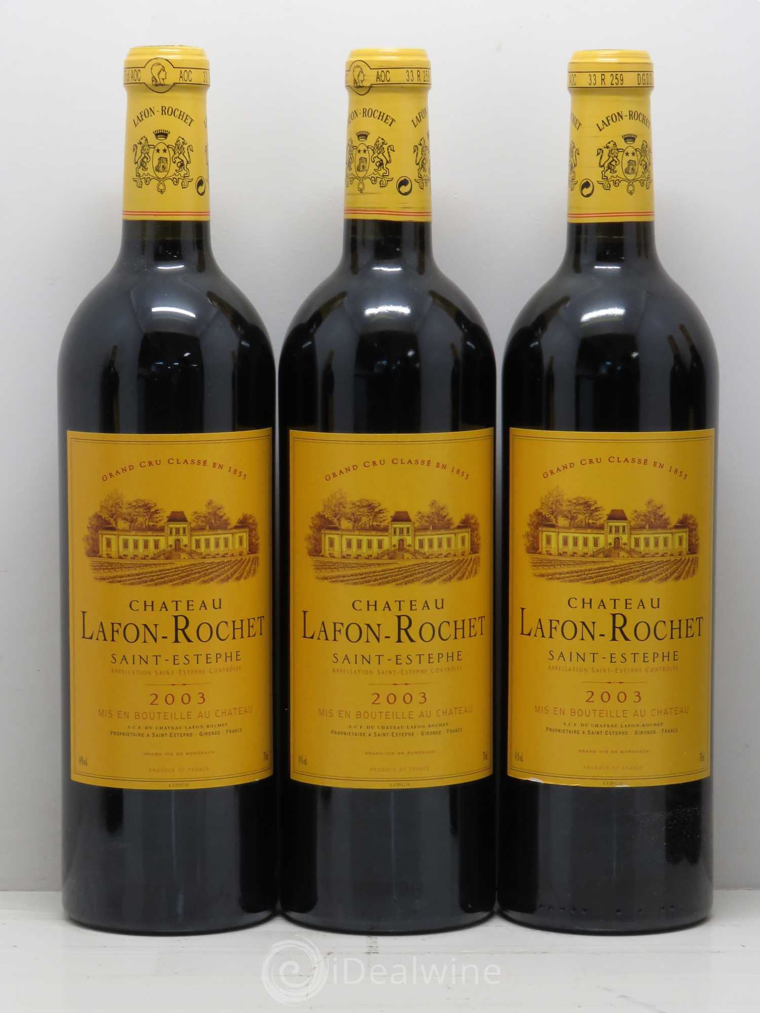 Château Lafon Rochet 4ème Grand Cru Classé 2003 - Lot de 12 bouteilles - 3