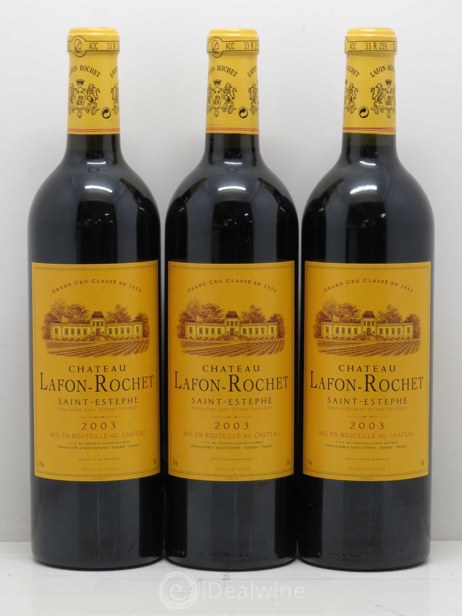 Château Lafon Rochet 4ème Grand Cru Classé 2003 - Lot de 12 bouteilles - 4