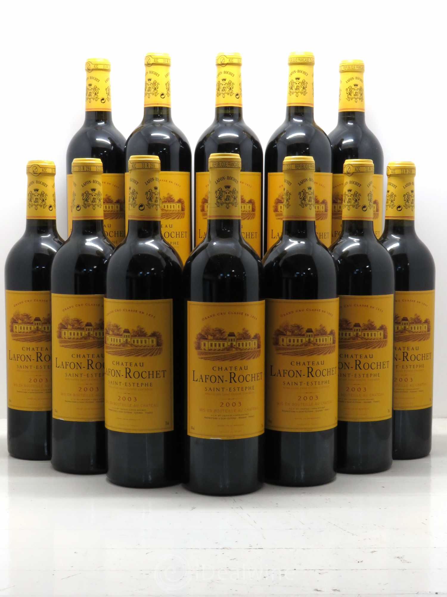 Château Lafon Rochet 4ème Grand Cru Classé 2003 - Lot de 12 bouteilles - 0